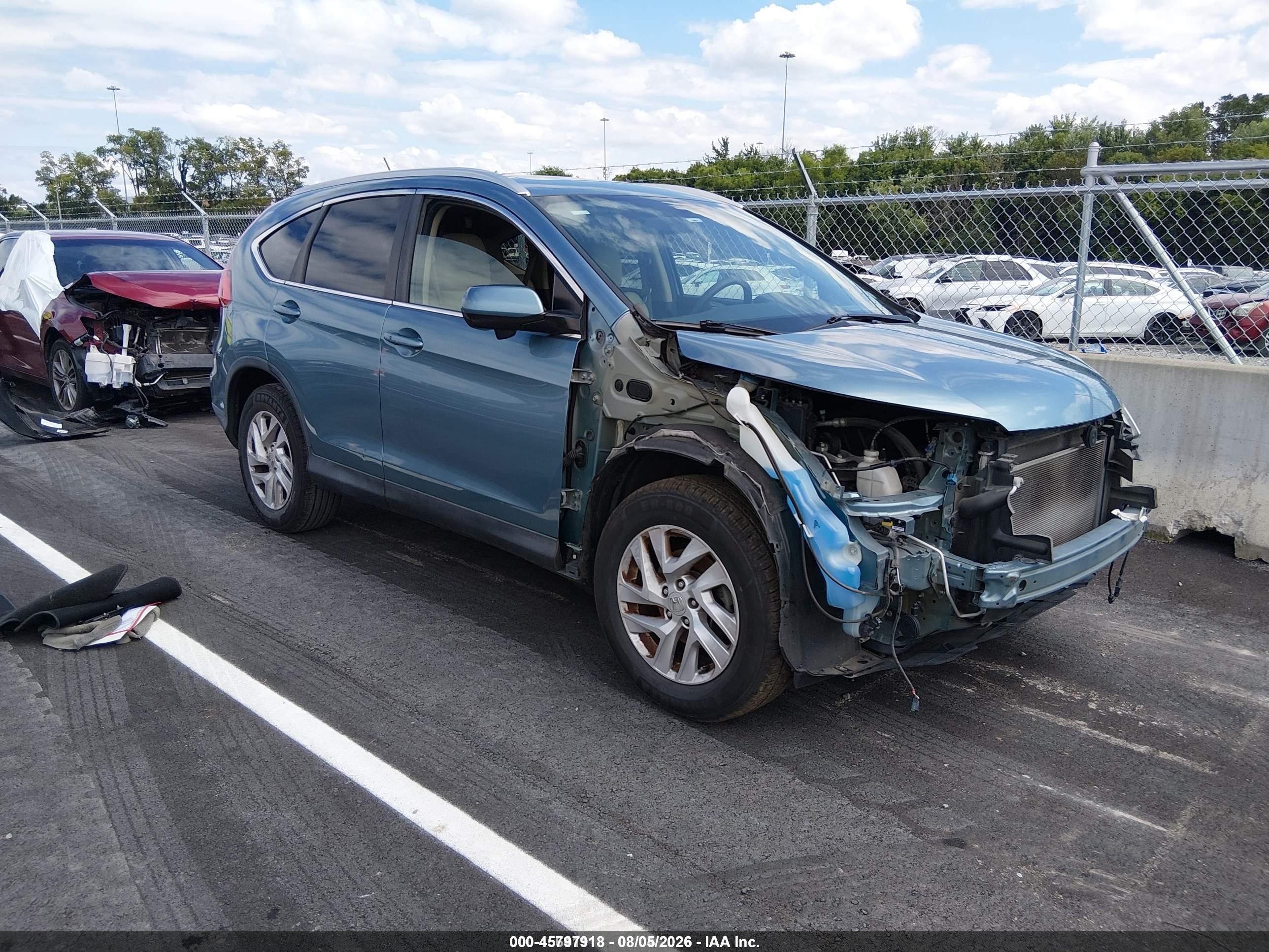 2015 Honda Cr-v Ex Blue vin: 2HKRM3H53FH540841