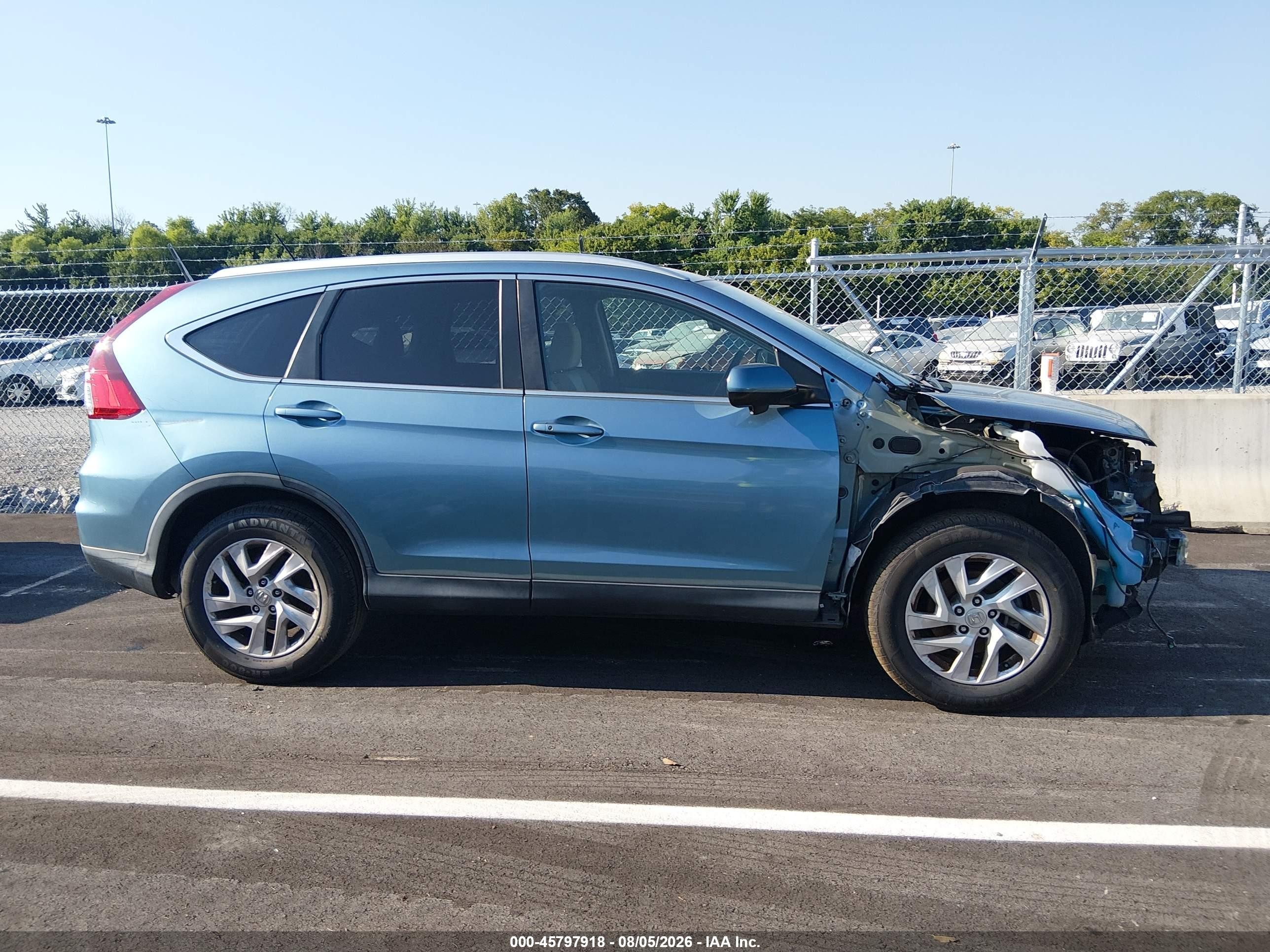 2015 Honda Cr-v Ex Blue vin: 2HKRM3H53FH540841