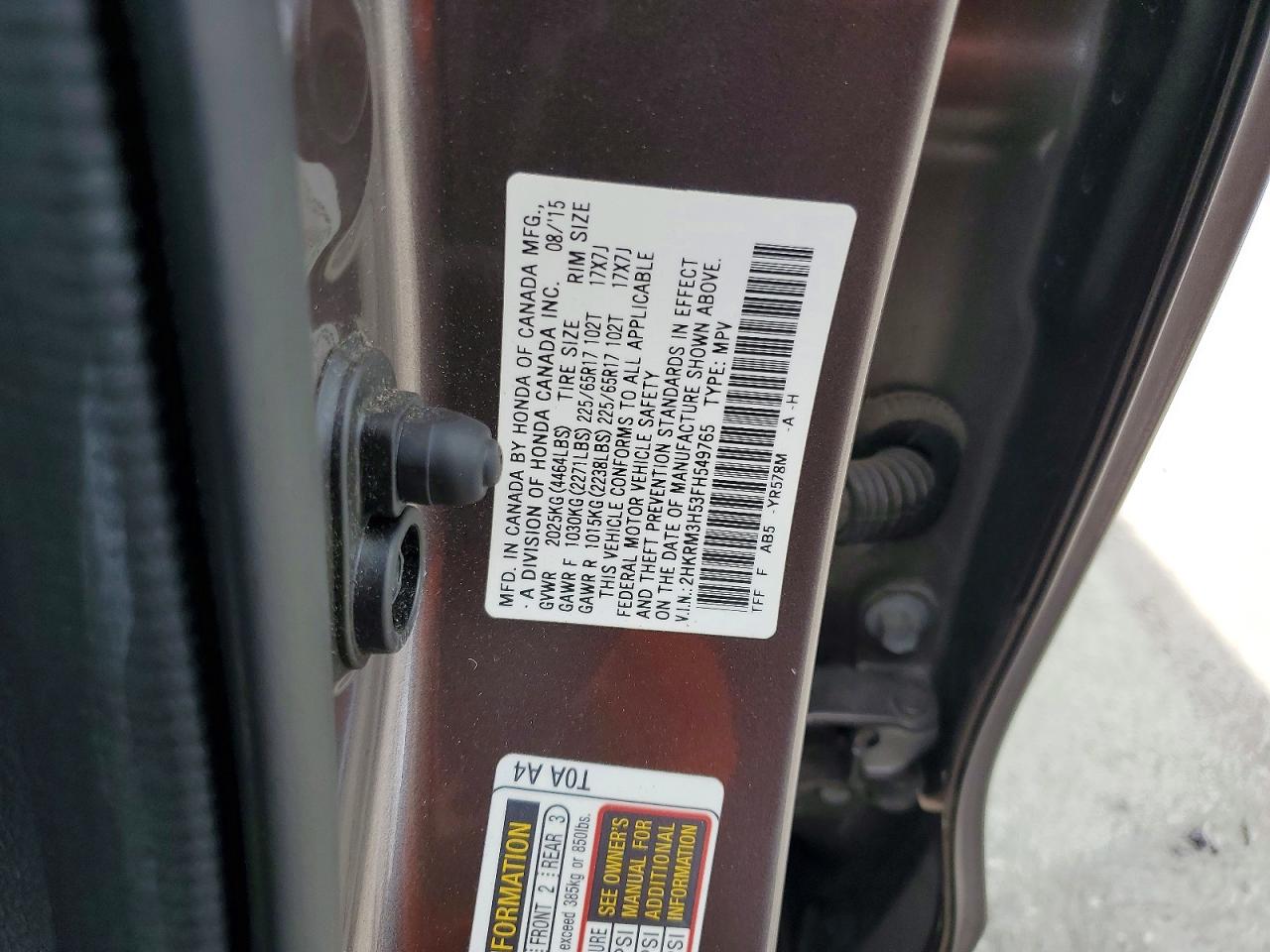 2015 Honda Cr-v Ex Teal vin: 2HKRM3H53FH549765