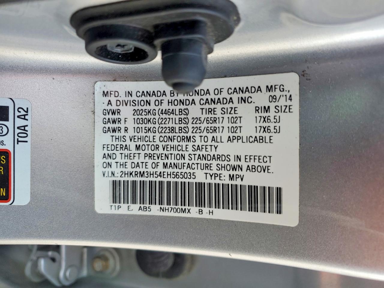 2014 Honda Cr-v Ex Silver vin: 2HKRM3H54EH565035