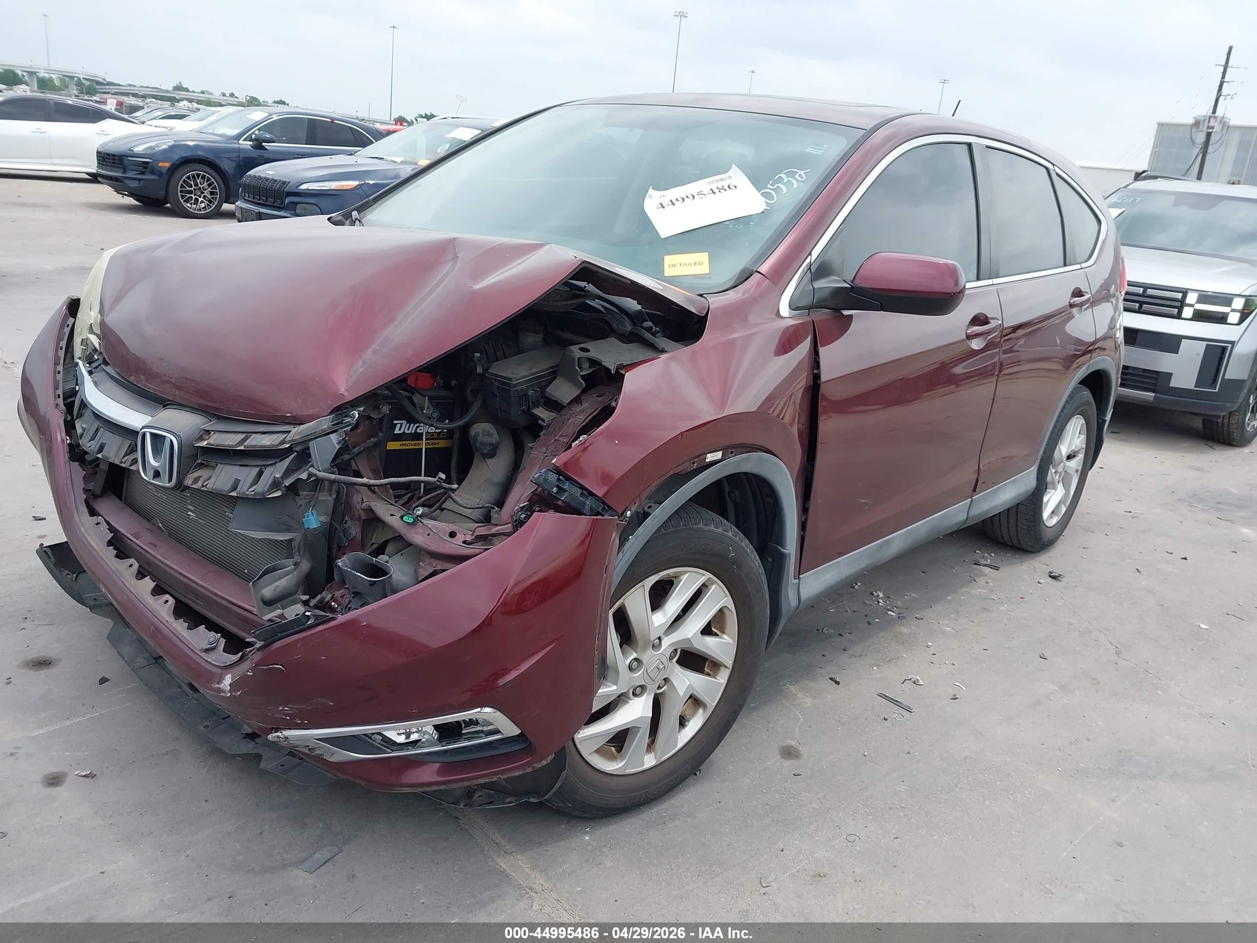 2015 Honda Cr-v Ex Burgundy vin: 2HKRM3H54FH515690