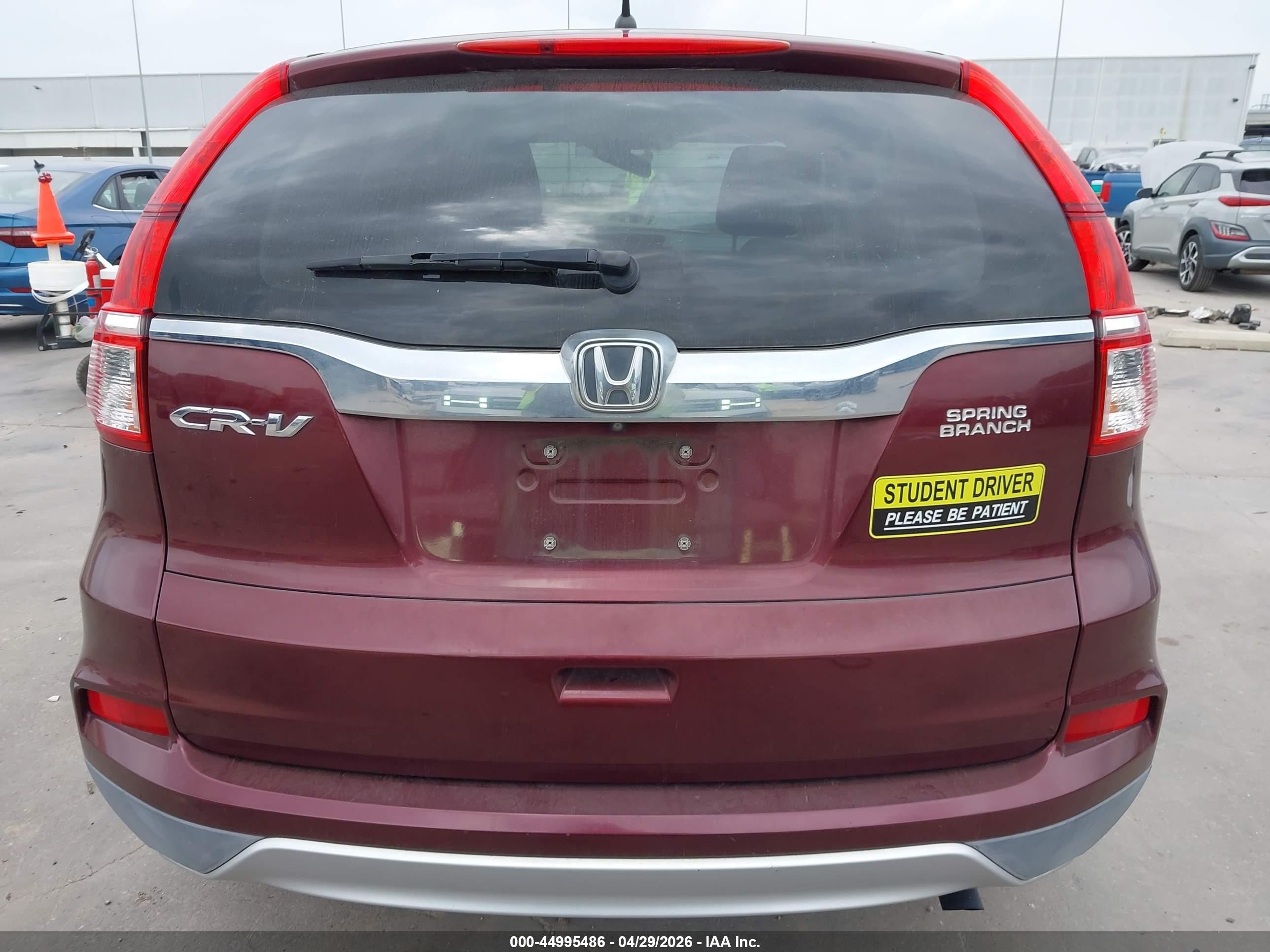 2015 Honda Cr-v Ex Burgundy vin: 2HKRM3H54FH515690