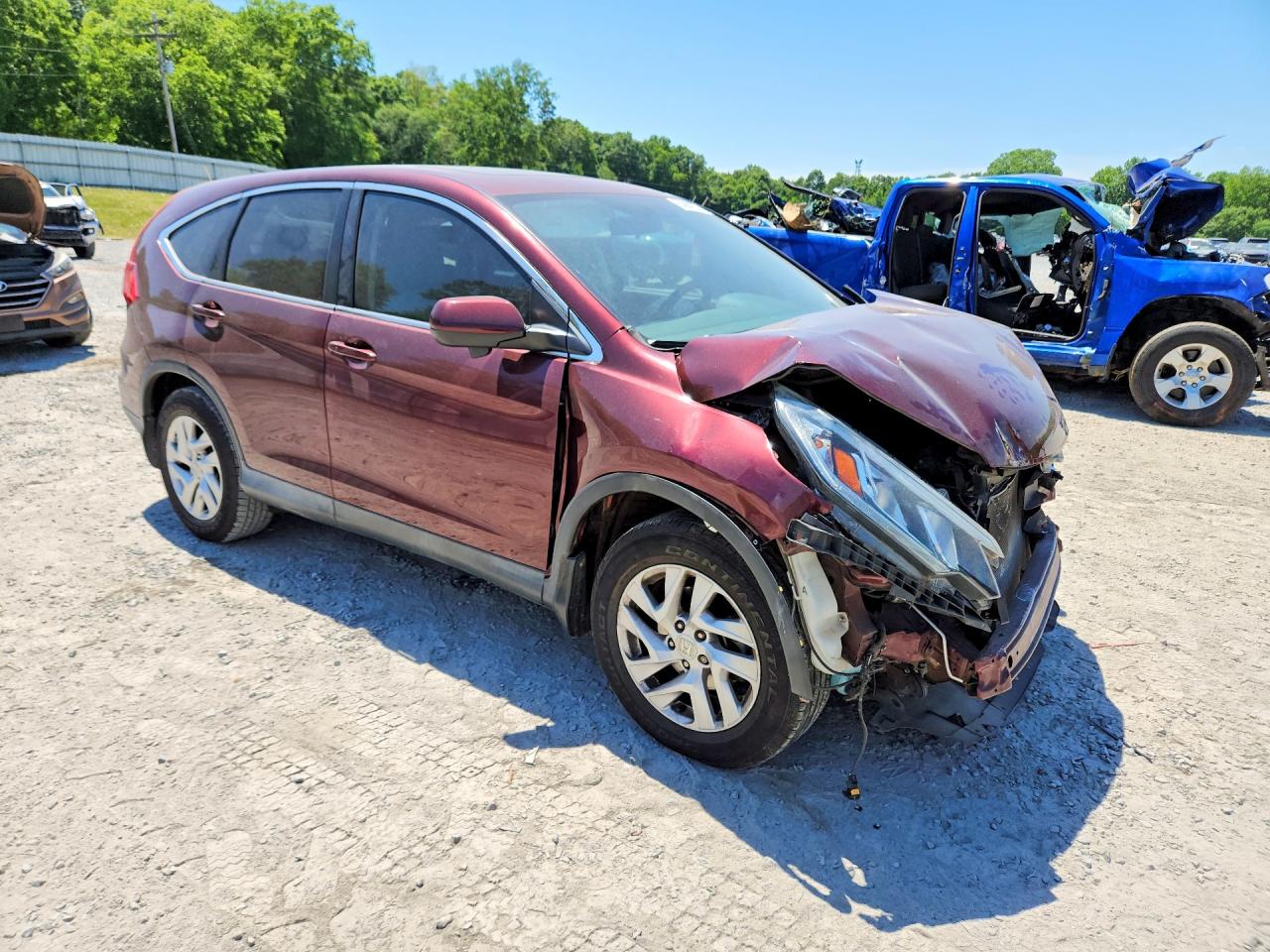 2015 Honda Cr-v Ex Burgundy vin: 2HKRM3H54FH542954