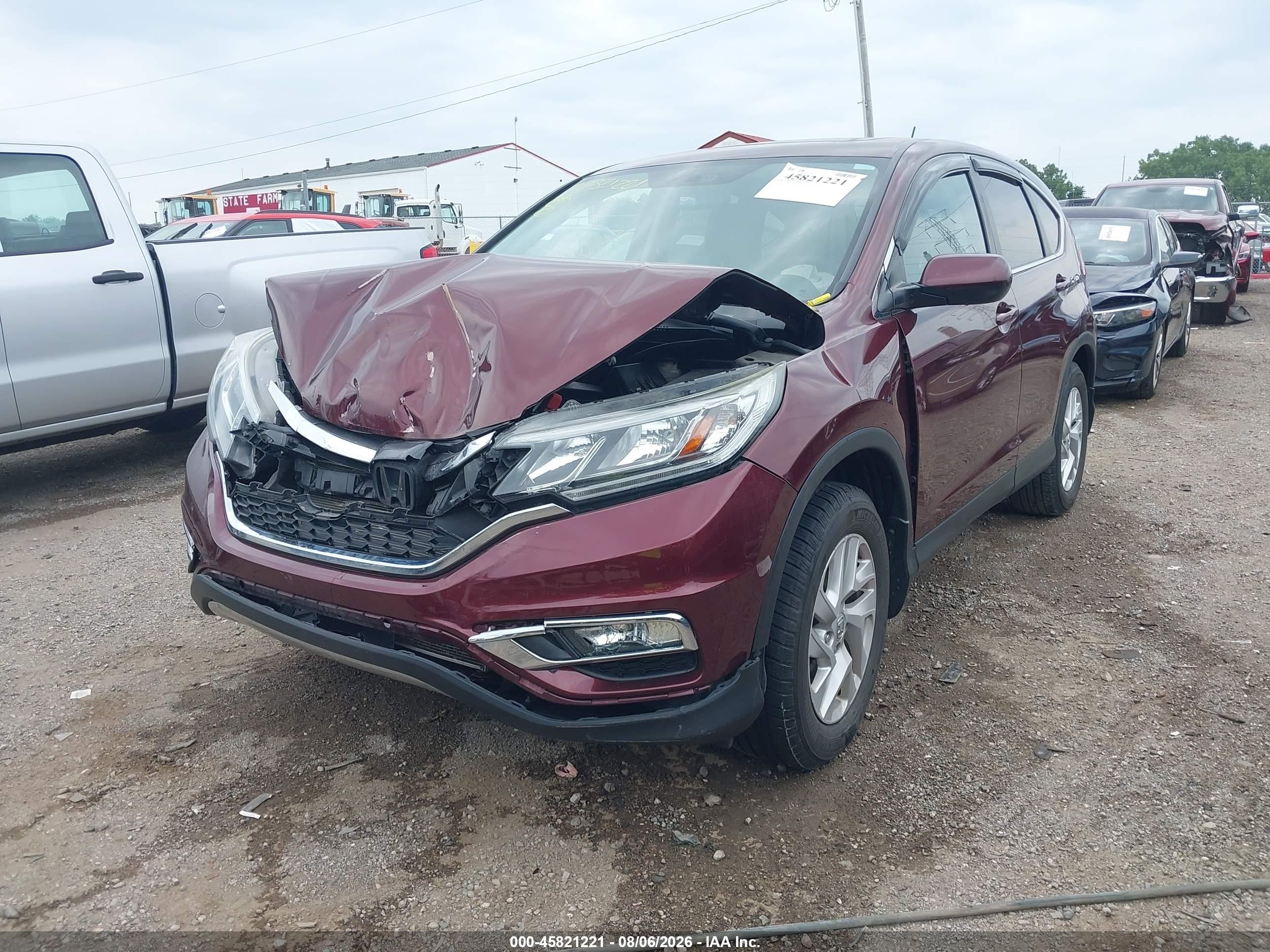 2015 Honda Cr-v Ex Burgundy vin: 2HKRM3H54FH544333