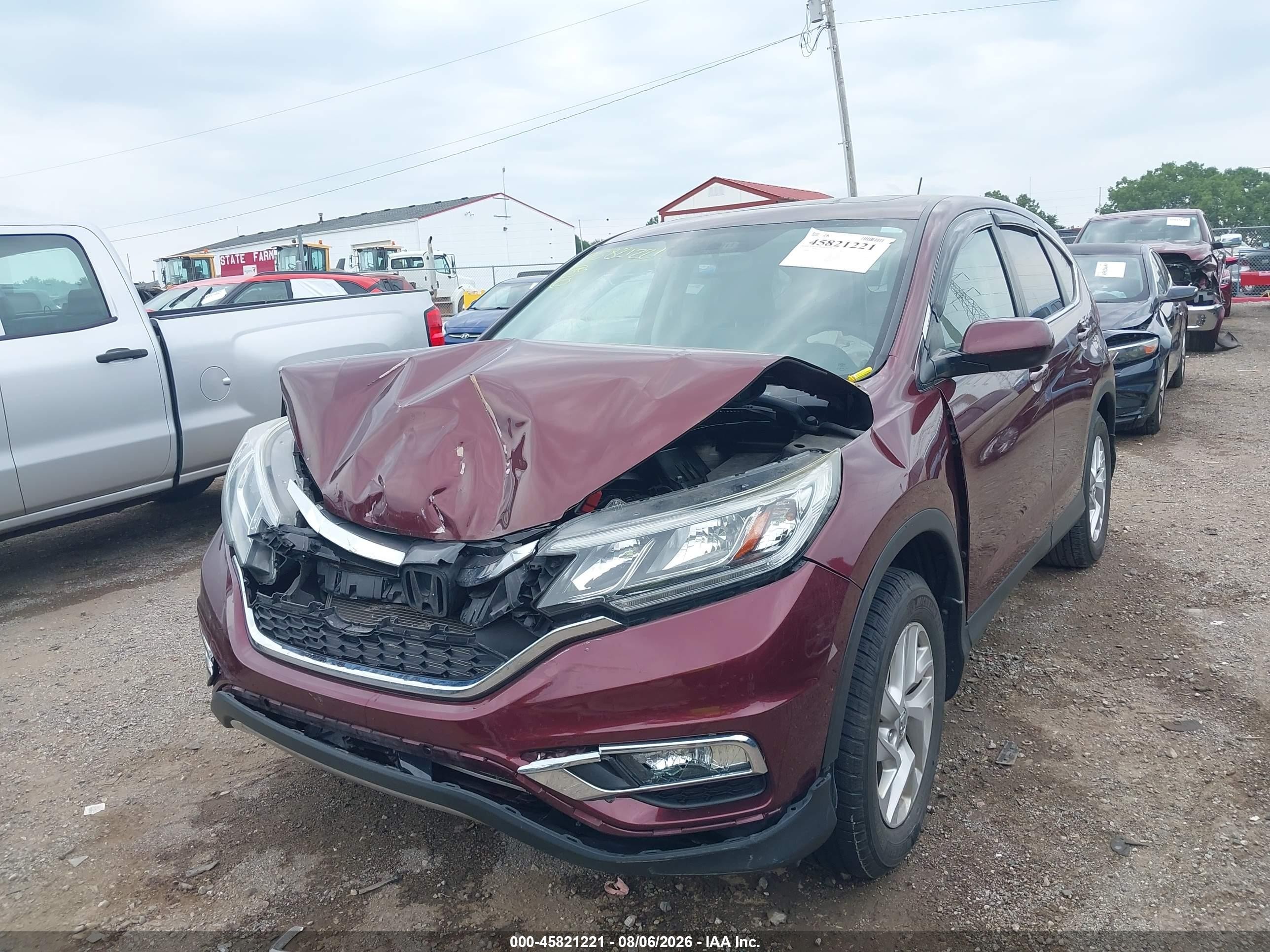 2015 Honda Cr-v Ex Burgundy vin: 2HKRM3H54FH544333