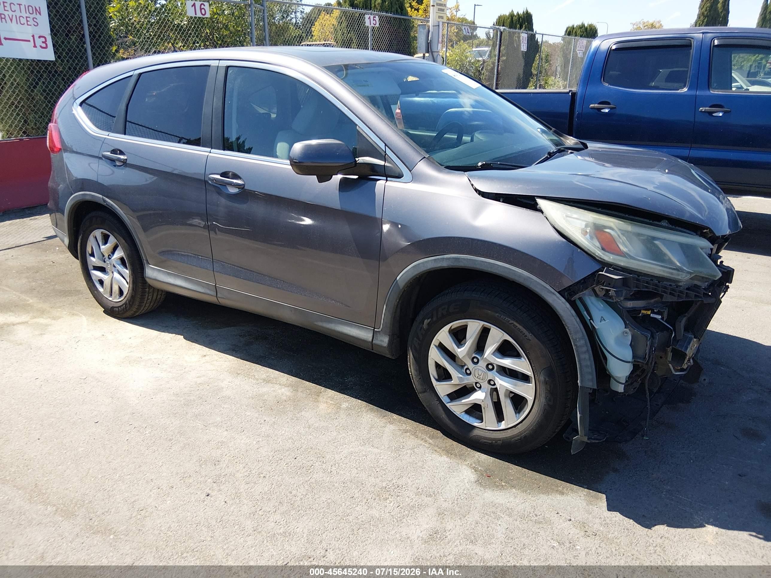 2015 Honda Cr-v Ex Gray vin: 2HKRM3H55FH507503