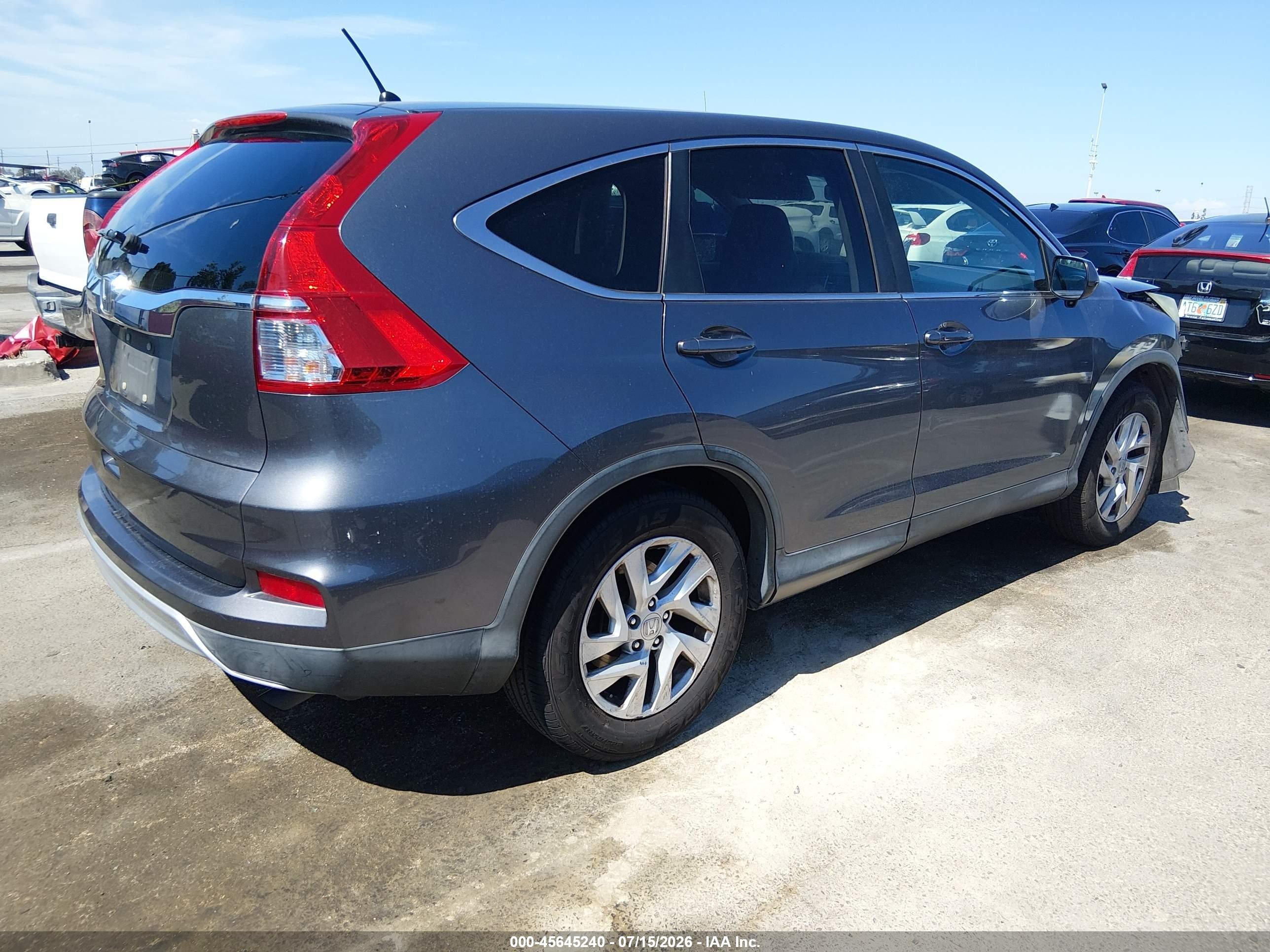 2015 Honda Cr-v Ex Gray vin: 2HKRM3H55FH507503