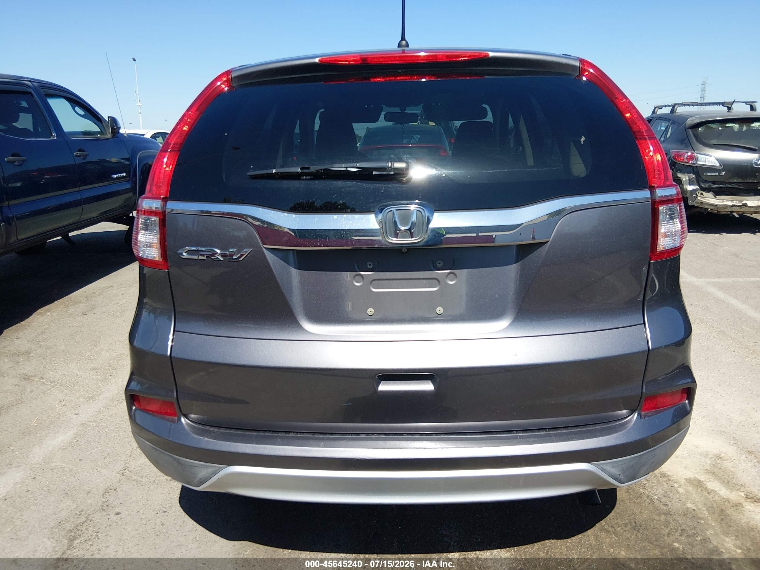 2015 Honda Cr-v Ex Gray vin: 2HKRM3H55FH507503
