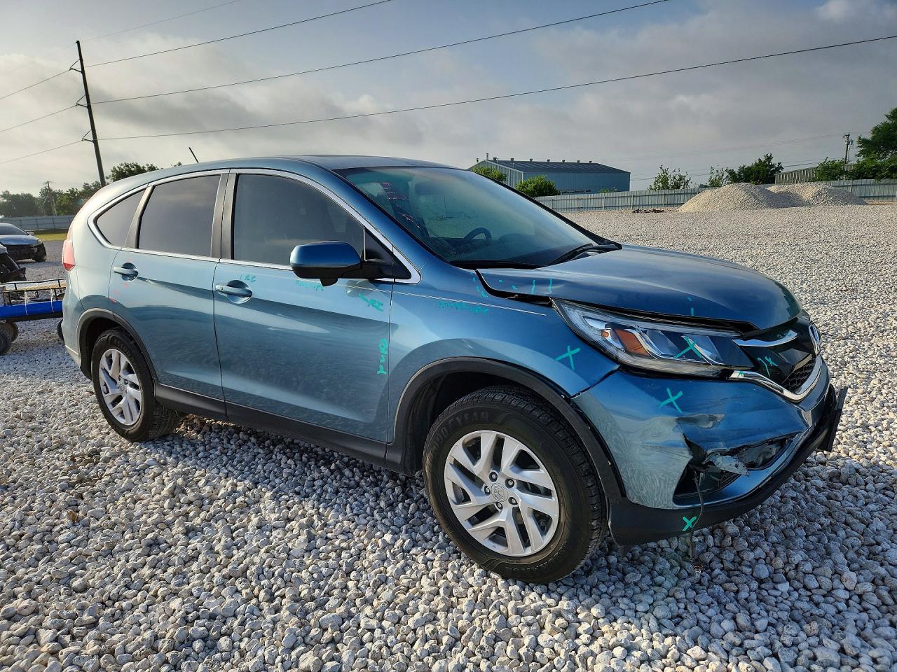 2015 Honda Cr-v Ex Blue vin: 2HKRM3H55FH523538