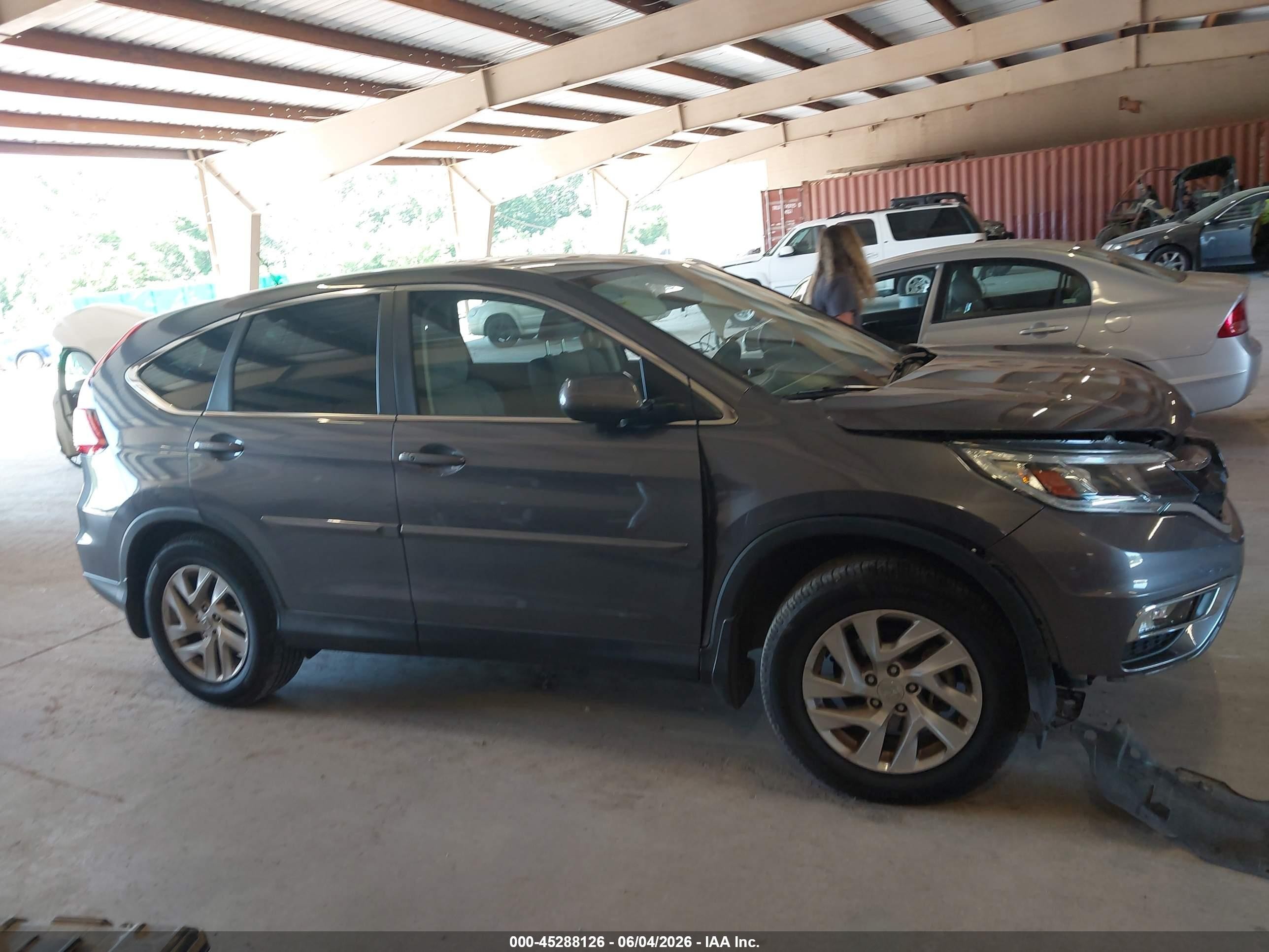 2015 Honda Cr-v Ex Gray vin: 2HKRM3H55FH538573