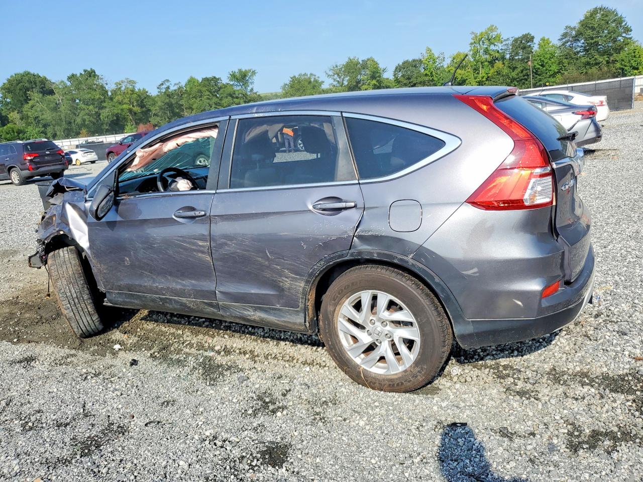 2015 Honda Cr-v Ex Gray vin: 2HKRM3H55FH545314