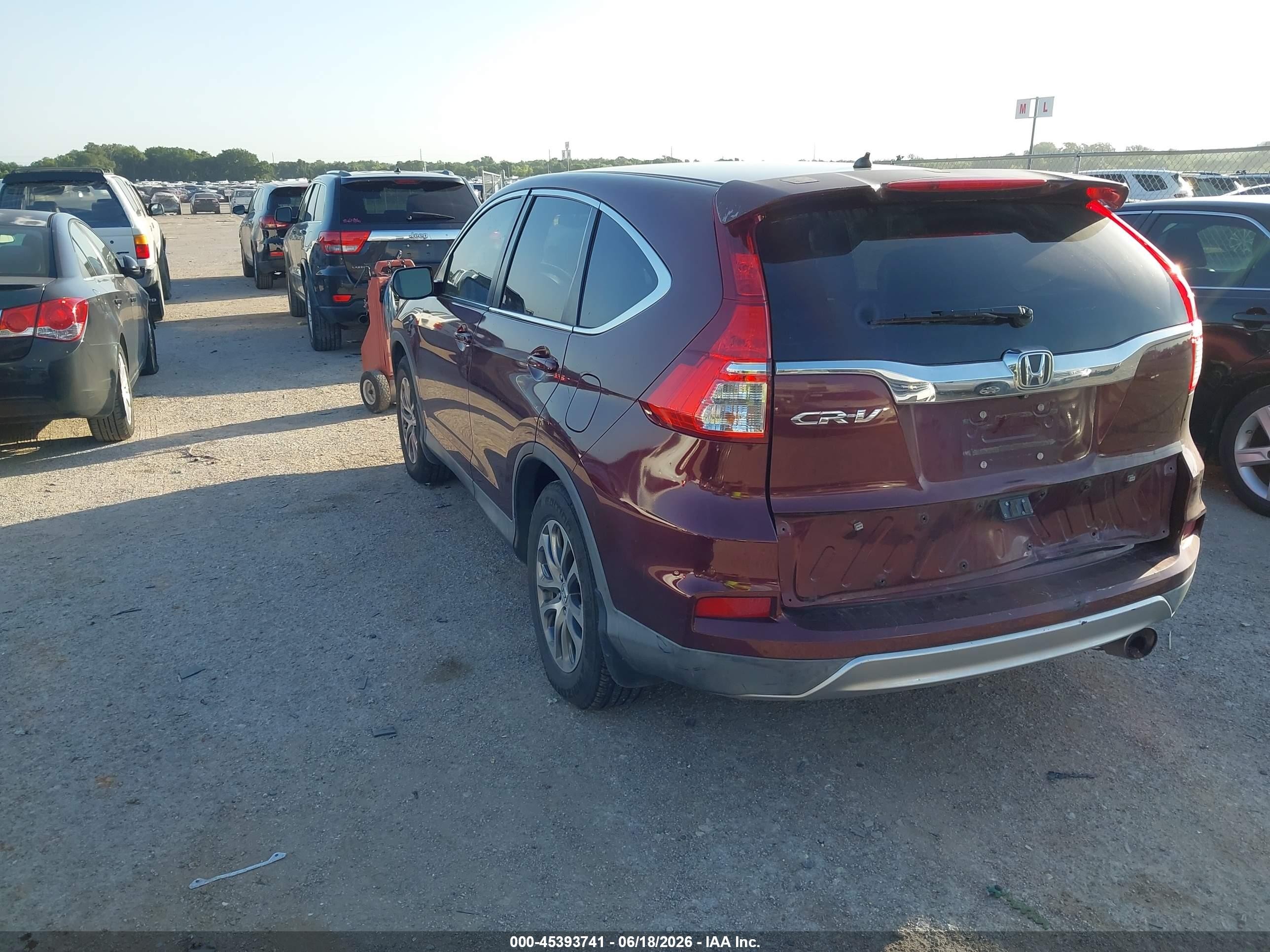 2015 Honda Cr-v Ex Maroon vin: 2HKRM3H56FH536508