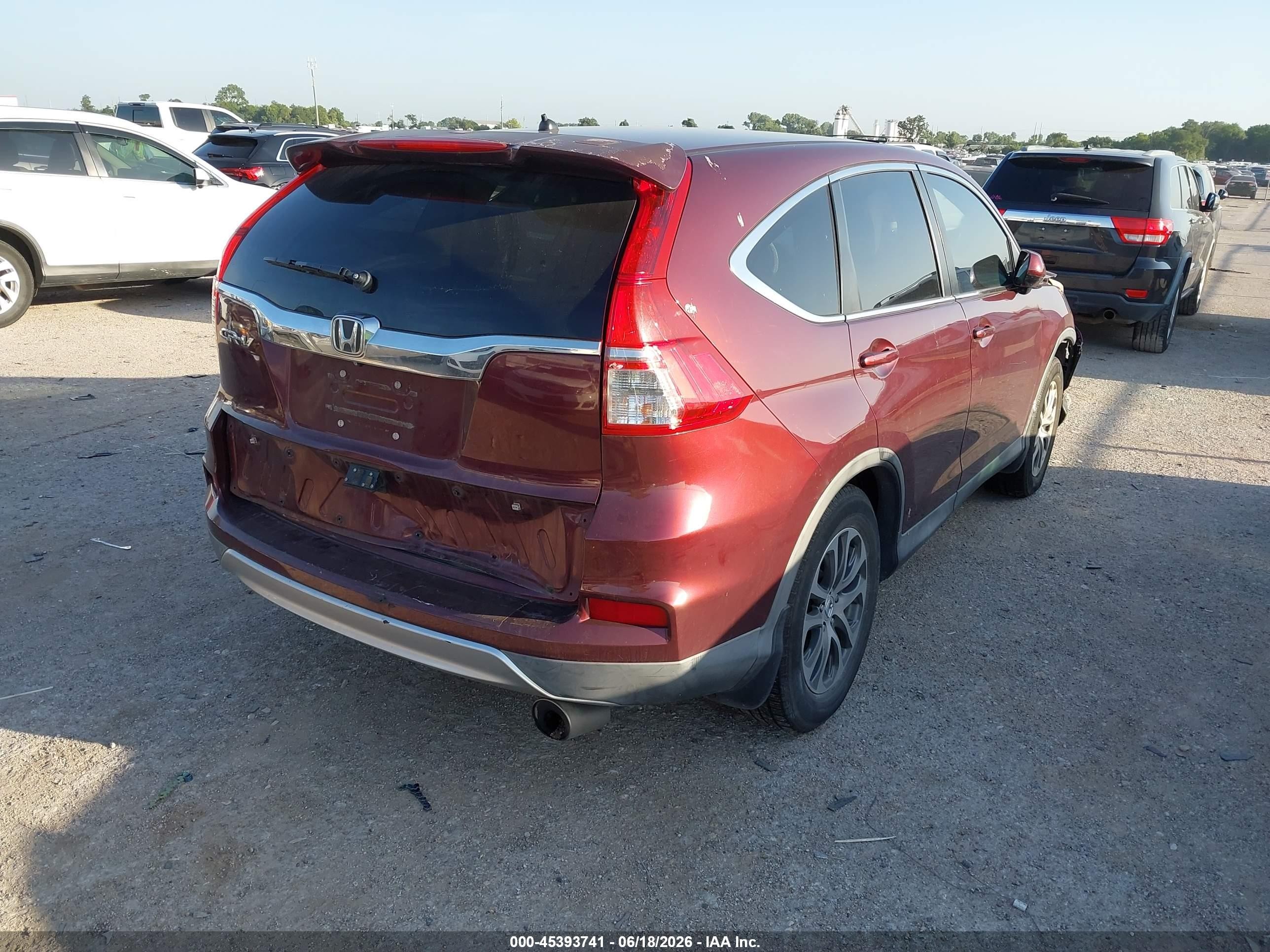 2015 Honda Cr-v Ex Maroon vin: 2HKRM3H56FH536508