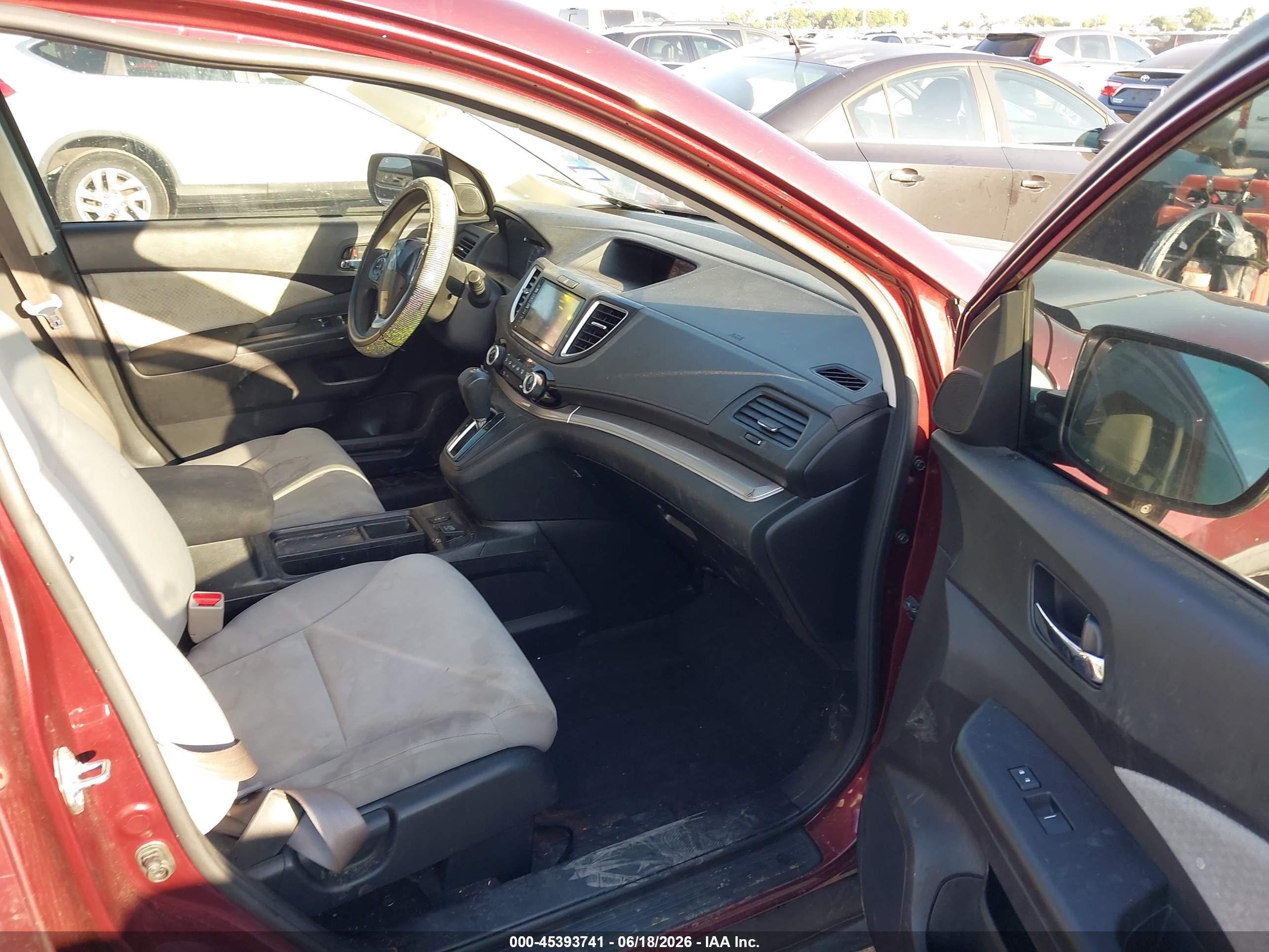 2015 Honda Cr-v Ex Maroon vin: 2HKRM3H56FH536508