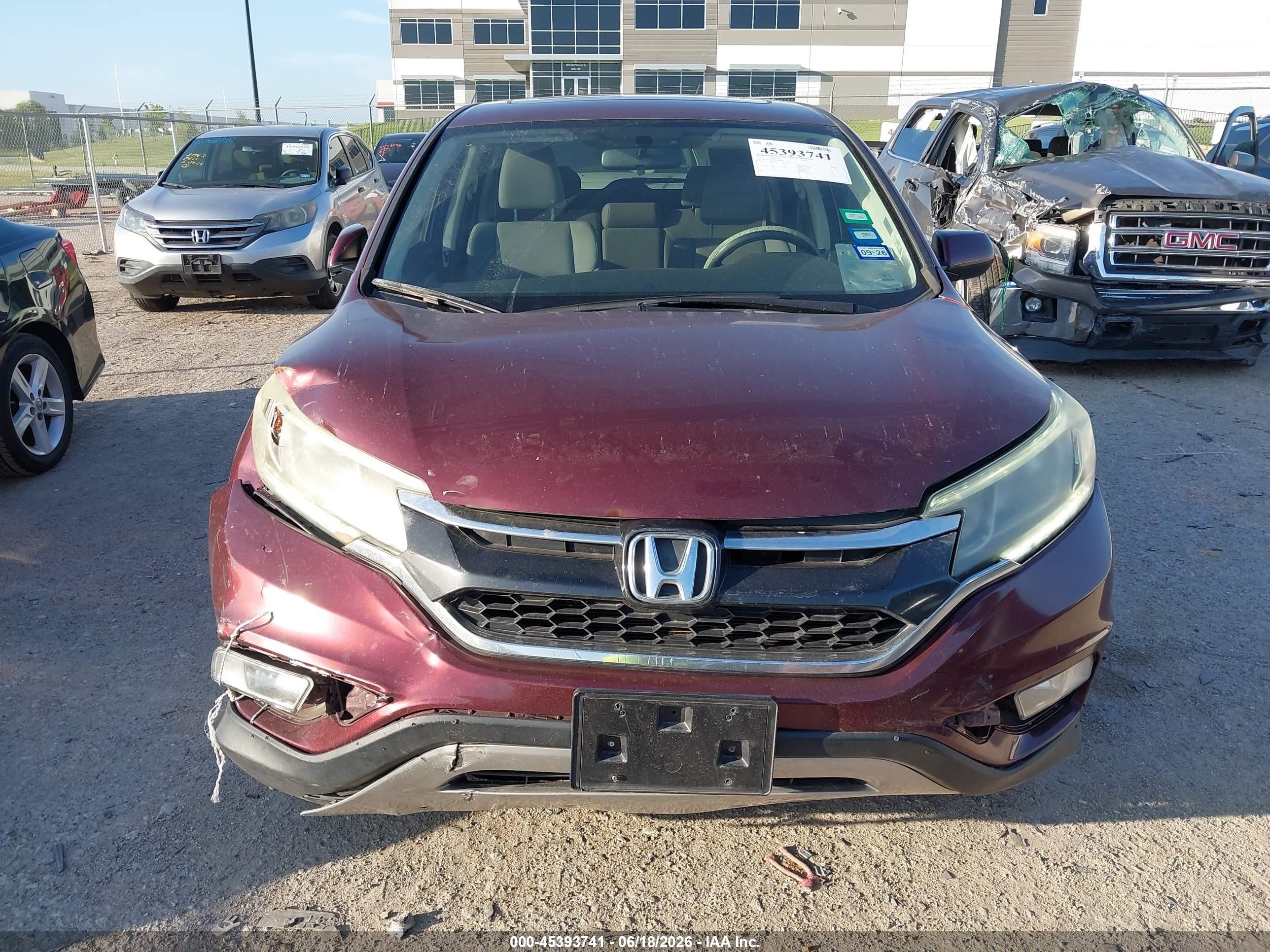 2015 Honda Cr-v Ex Maroon vin: 2HKRM3H56FH536508