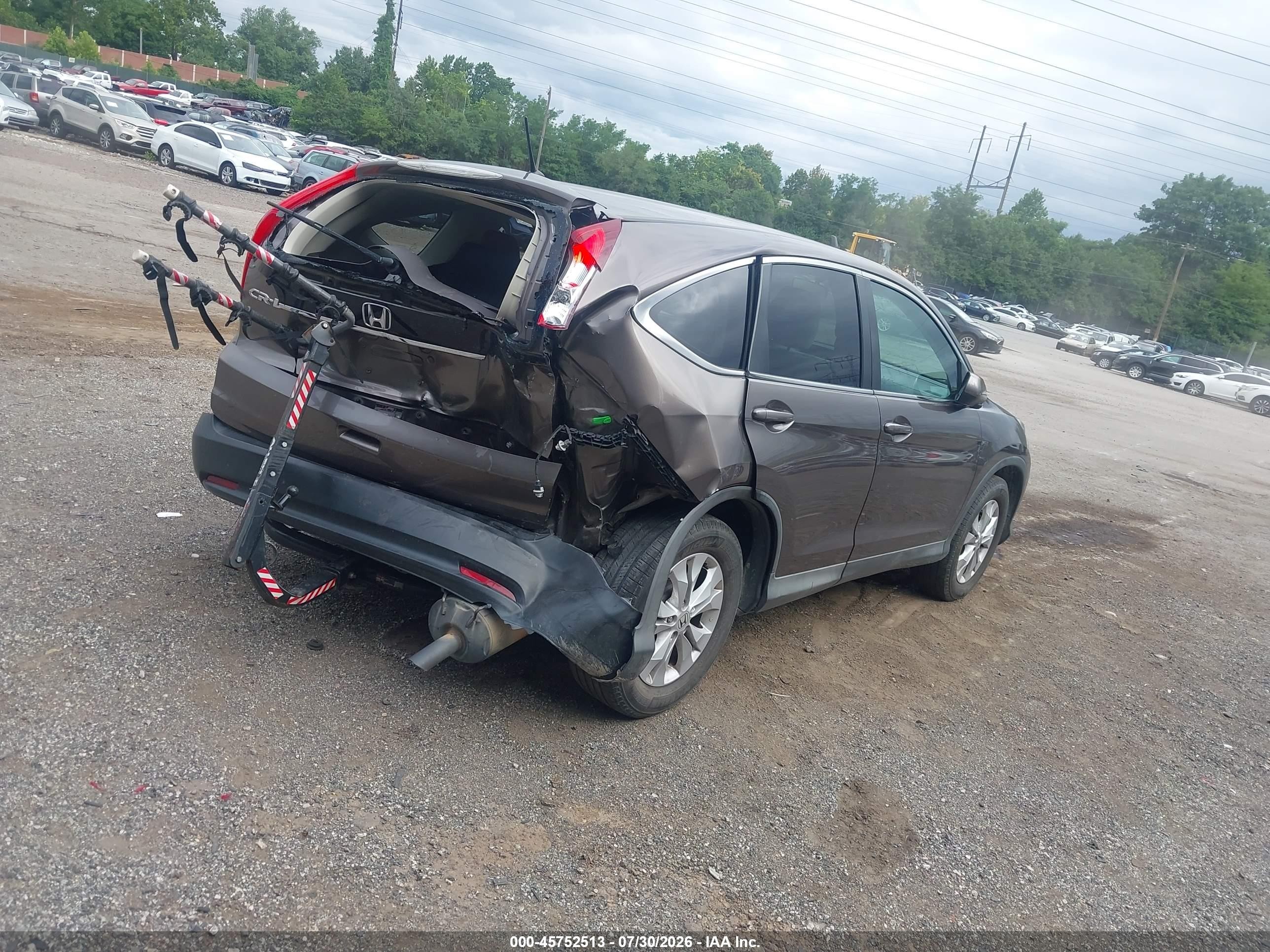 2014 Honda Cr-v Ex Brown vin: 2HKRM3H57EH549489