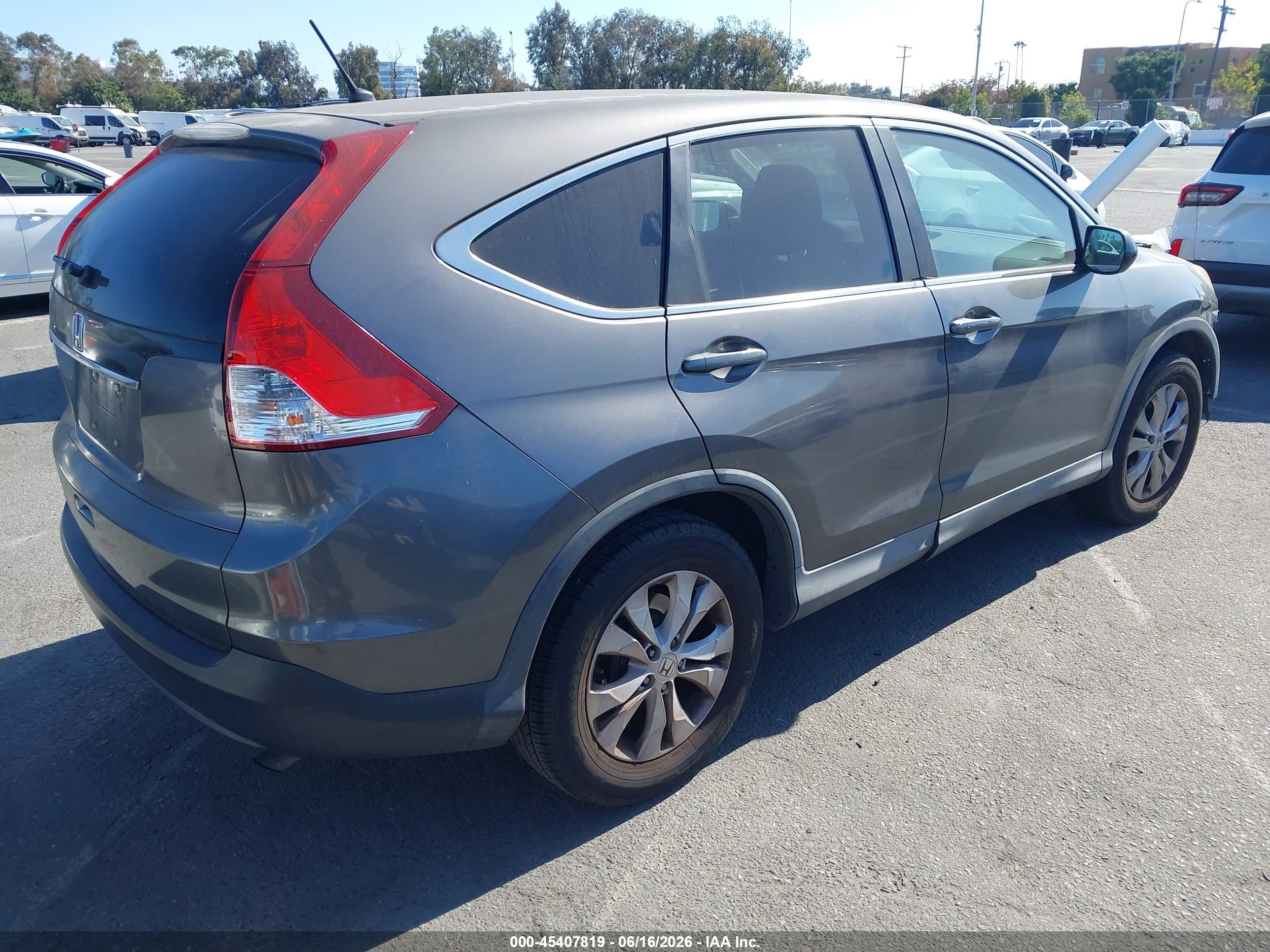 2013 Honda Cr-v Ex Gray vin: 2HKRM3H58DH517570