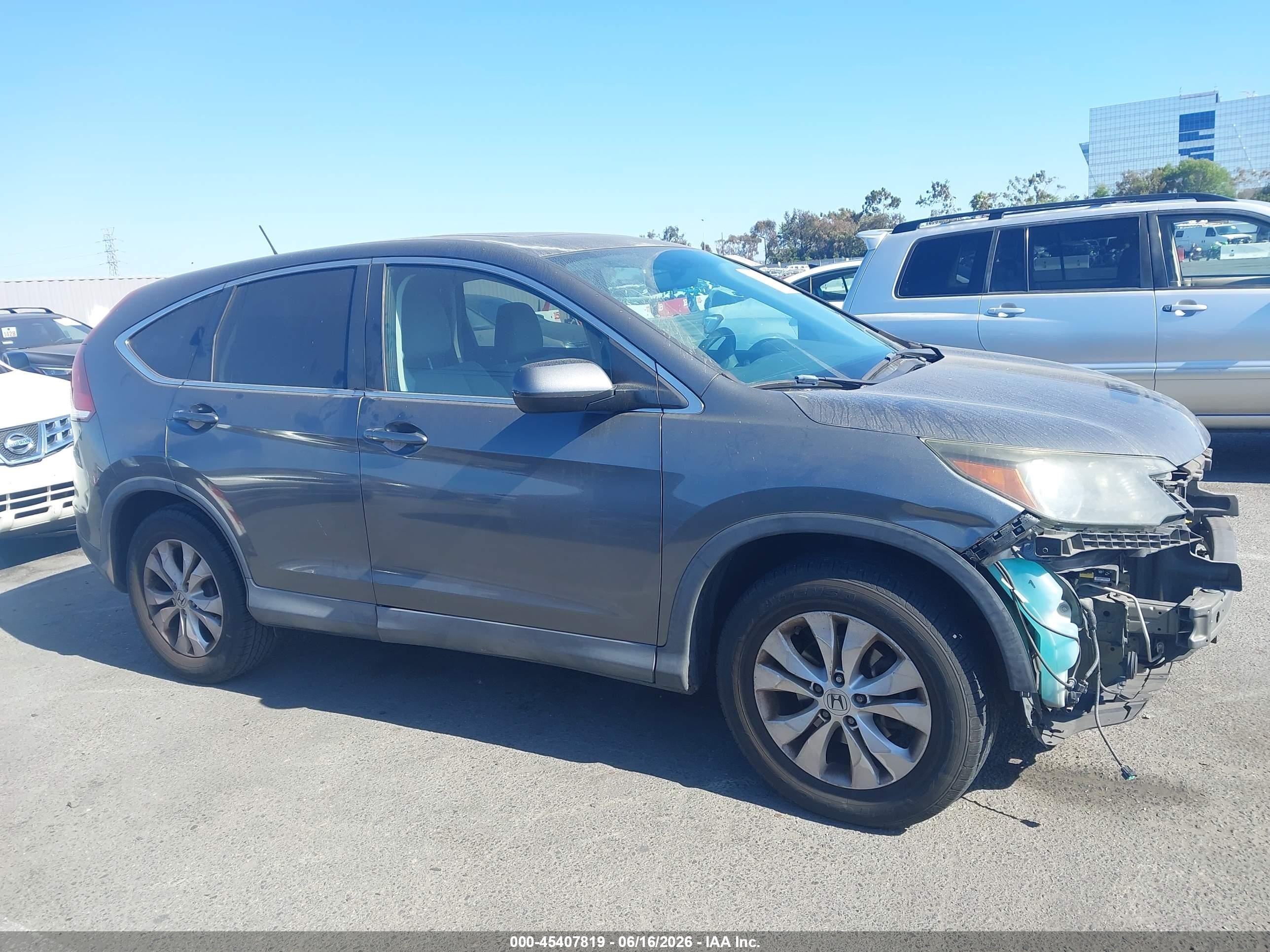 2013 Honda Cr-v Ex Gray vin: 2HKRM3H58DH517570