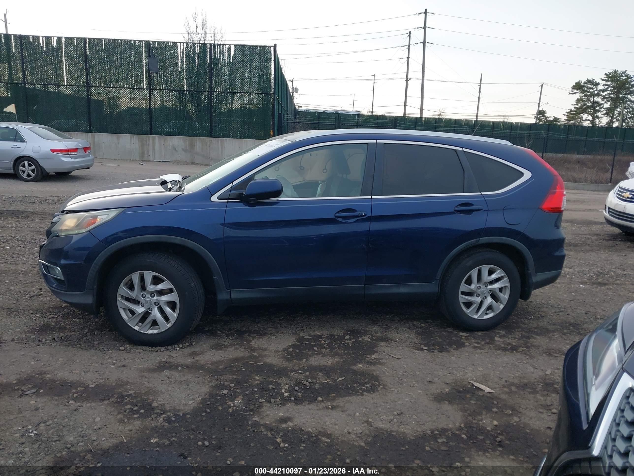 2015 Honda Cr-v Ex Blue vin: 2HKRM3H58FH530760