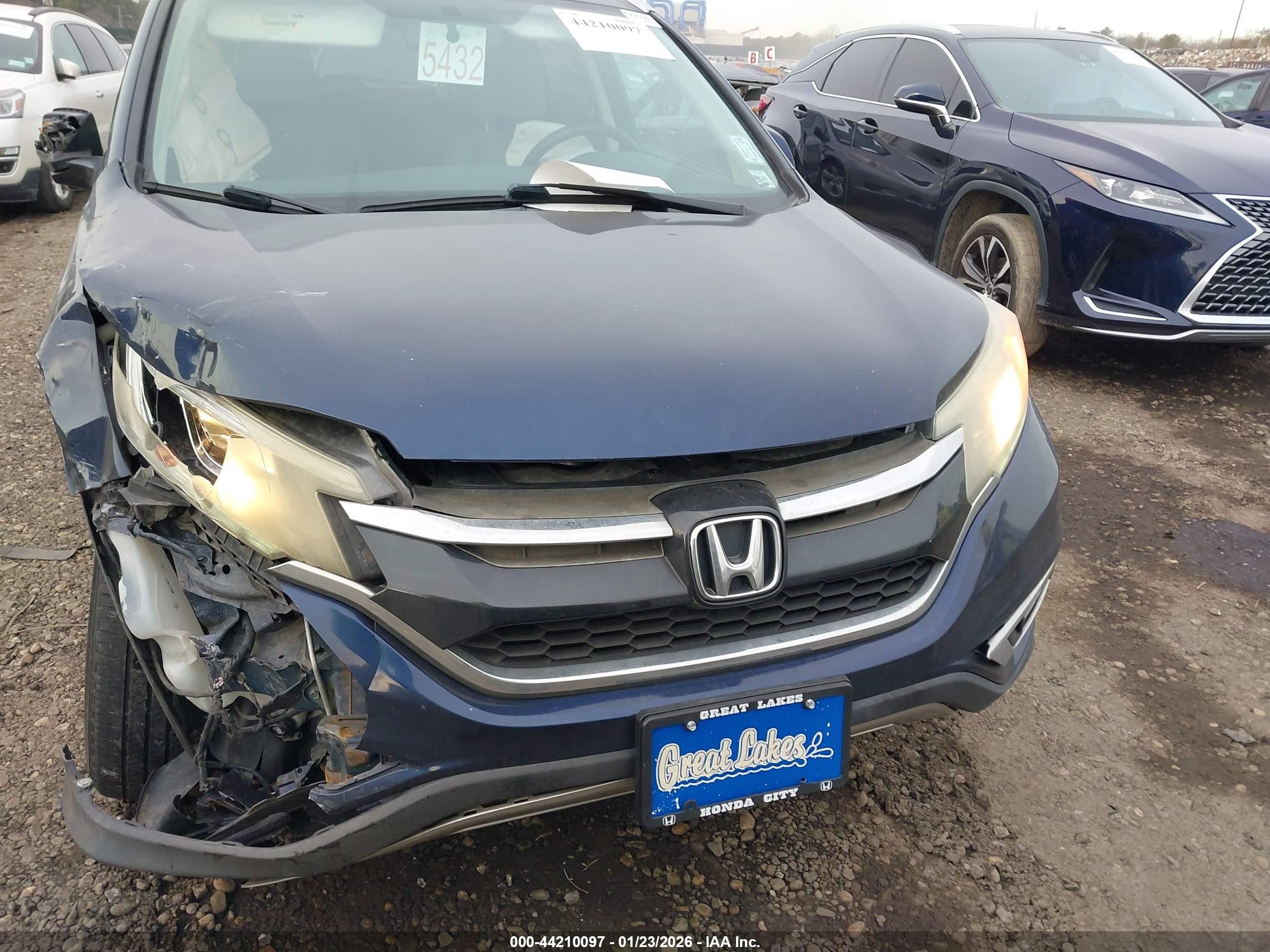 2015 Honda Cr-v Ex Blue vin: 2HKRM3H58FH530760