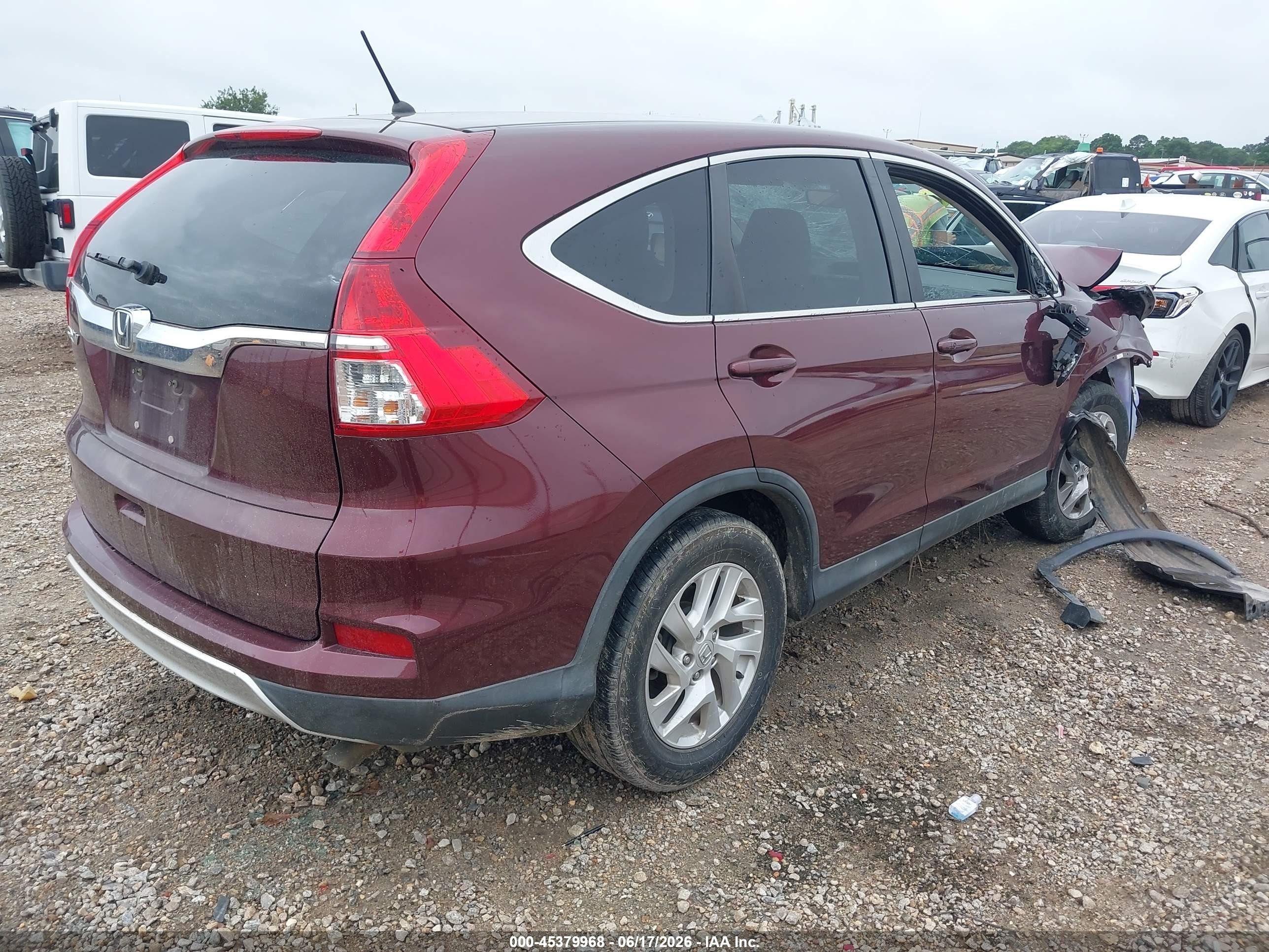 2015 Honda Cr-v Ex Burgundy vin: 2HKRM3H58FH536560