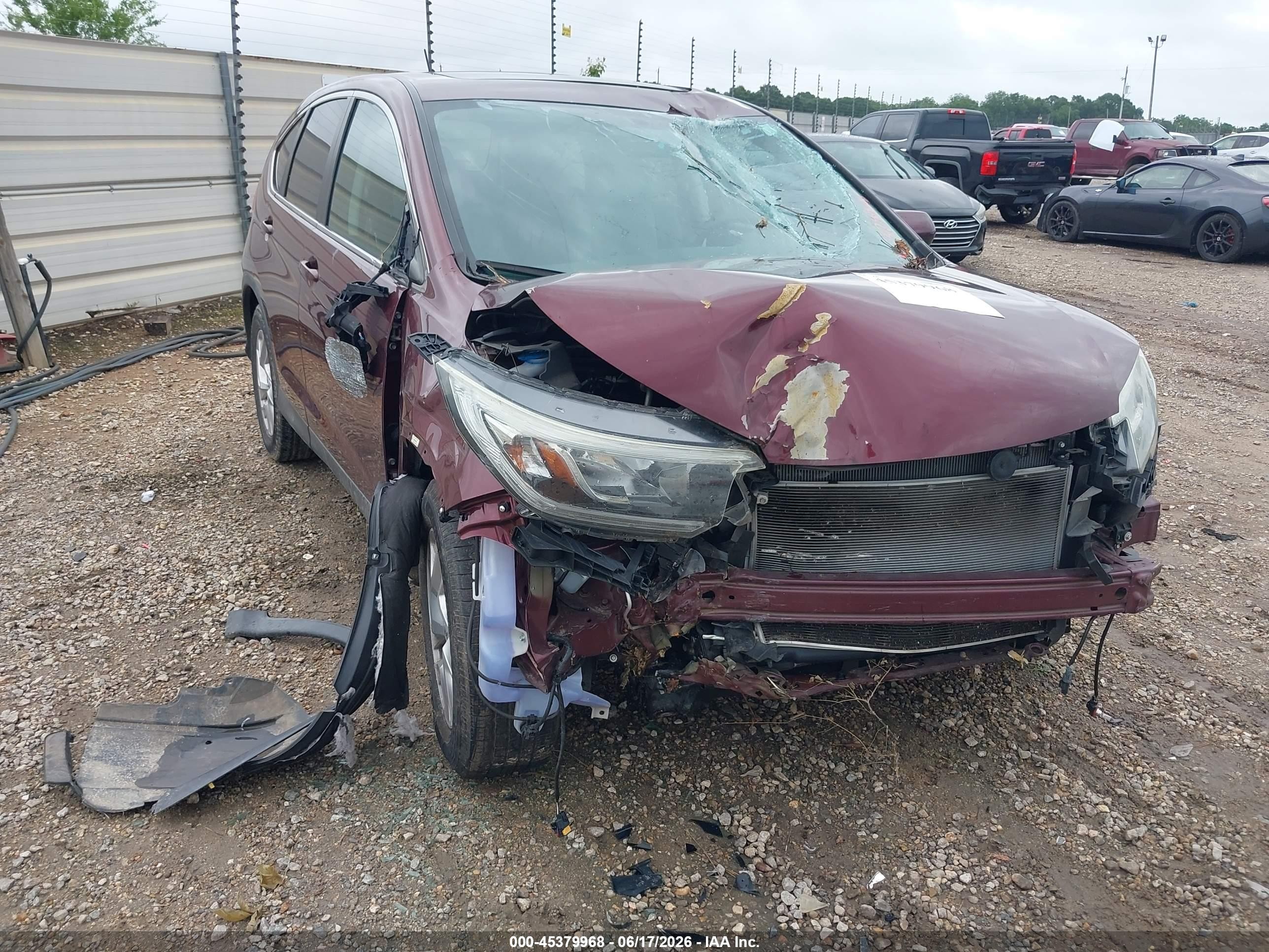 2015 Honda Cr-v Ex Burgundy vin: 2HKRM3H58FH536560