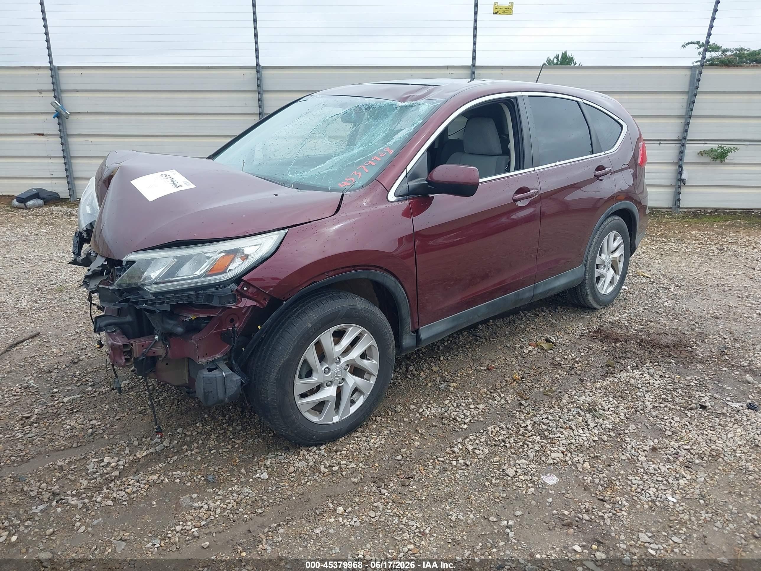 2015 Honda Cr-v Ex Burgundy vin: 2HKRM3H58FH536560