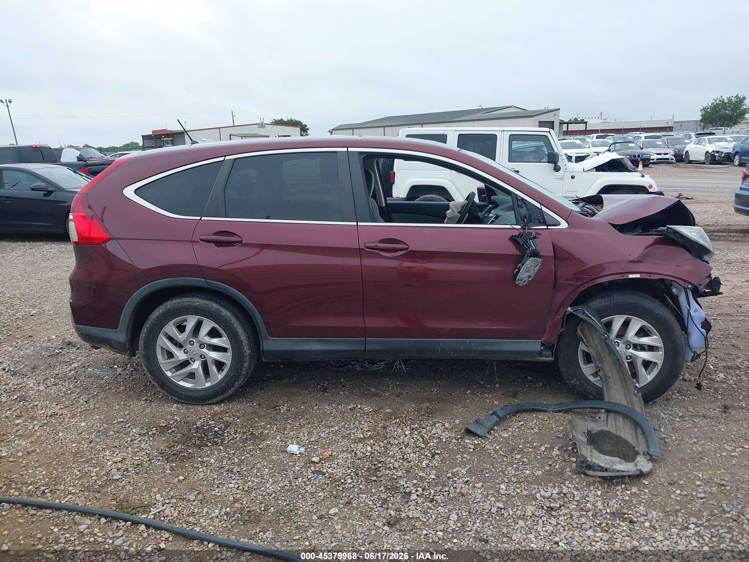 2015 Honda Cr-v Ex Burgundy vin: 2HKRM3H58FH536560
