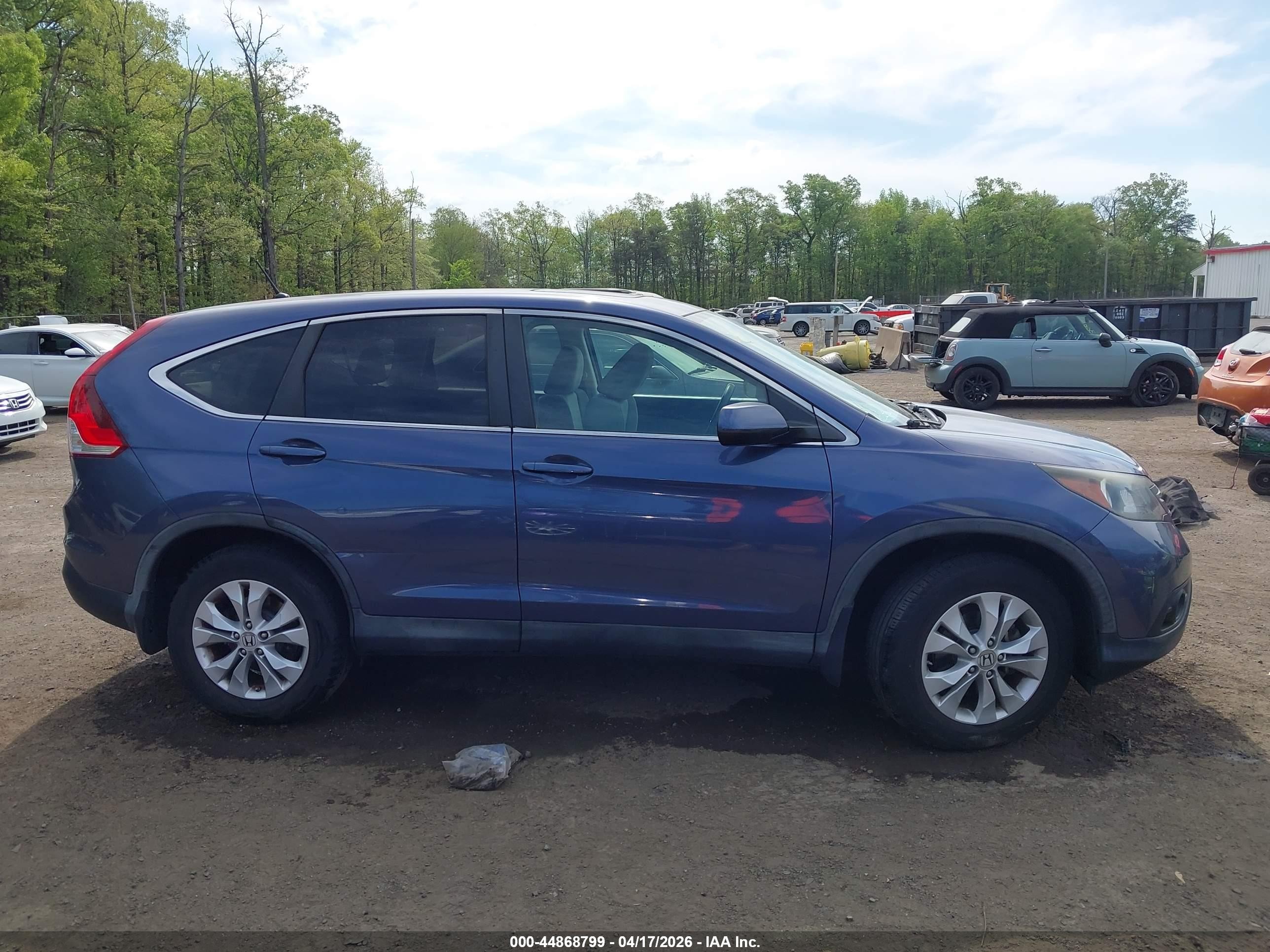 2013 Honda Cr-v Ex Blue vin: 2HKRM3H59DH520445