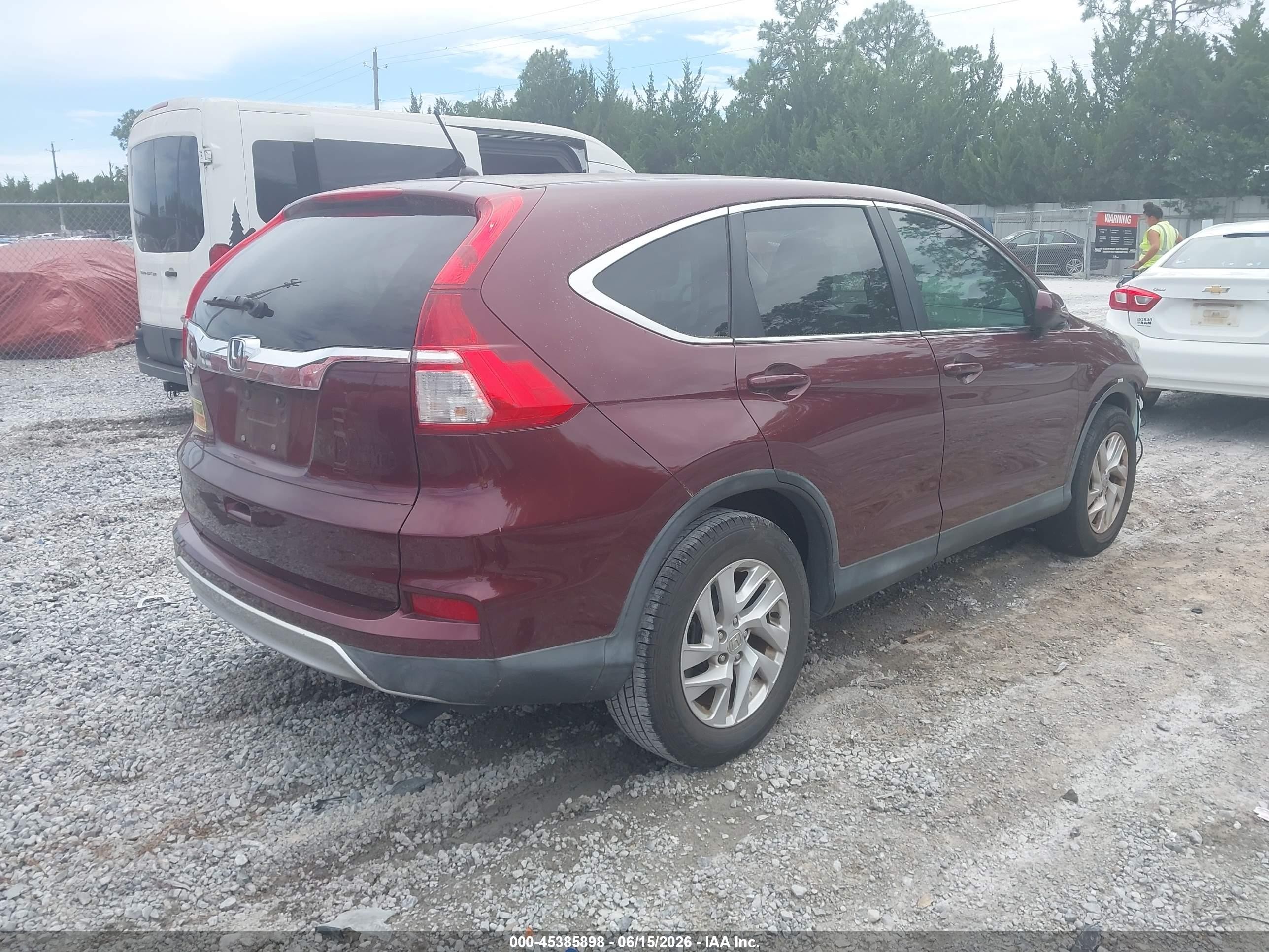 2015 Honda Cr-v Ex Темно-бордовый vin: 2HKRM3H59FH514695