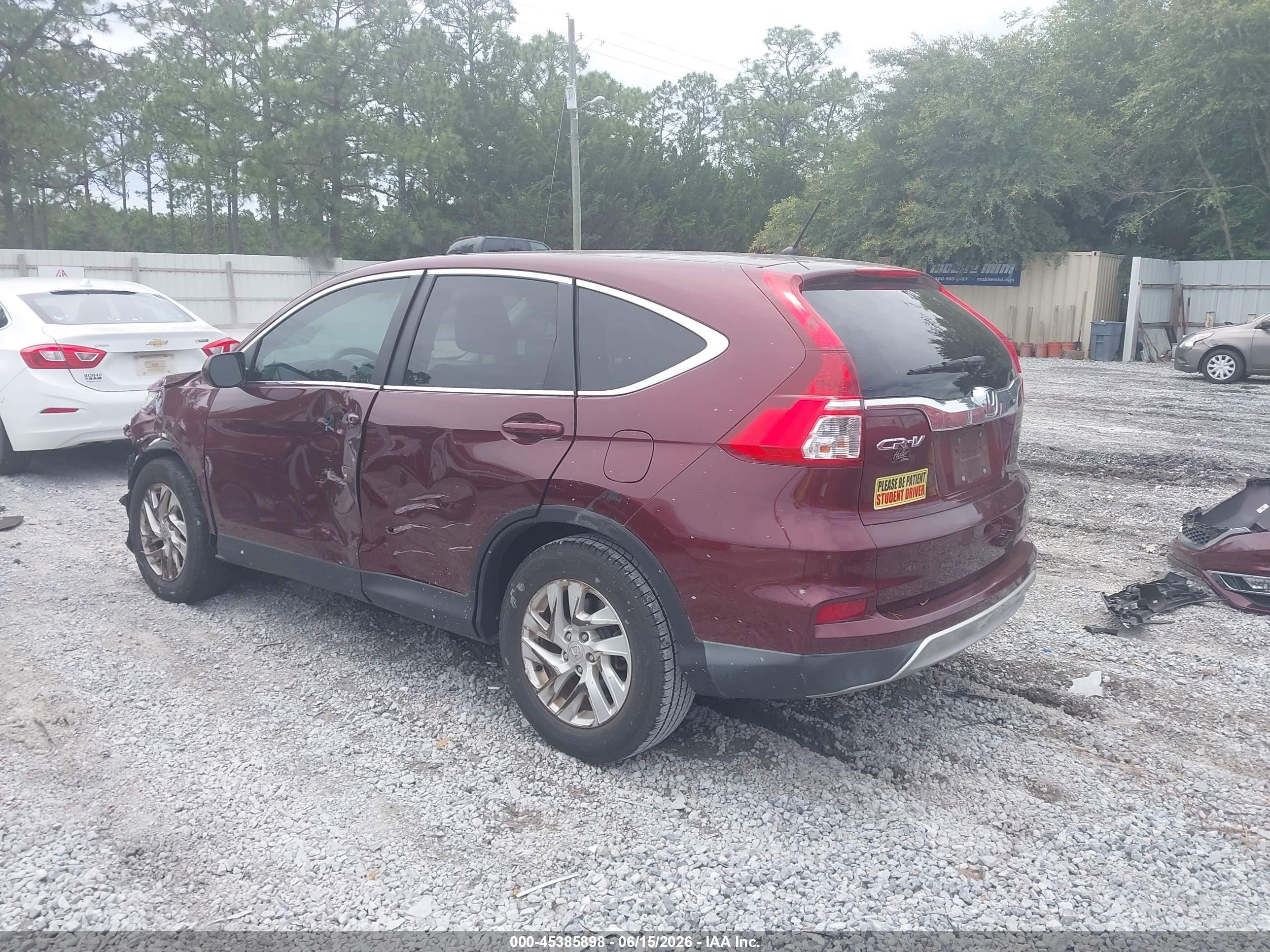 2015 Honda Cr-v Ex Темно-бордовый vin: 2HKRM3H59FH514695