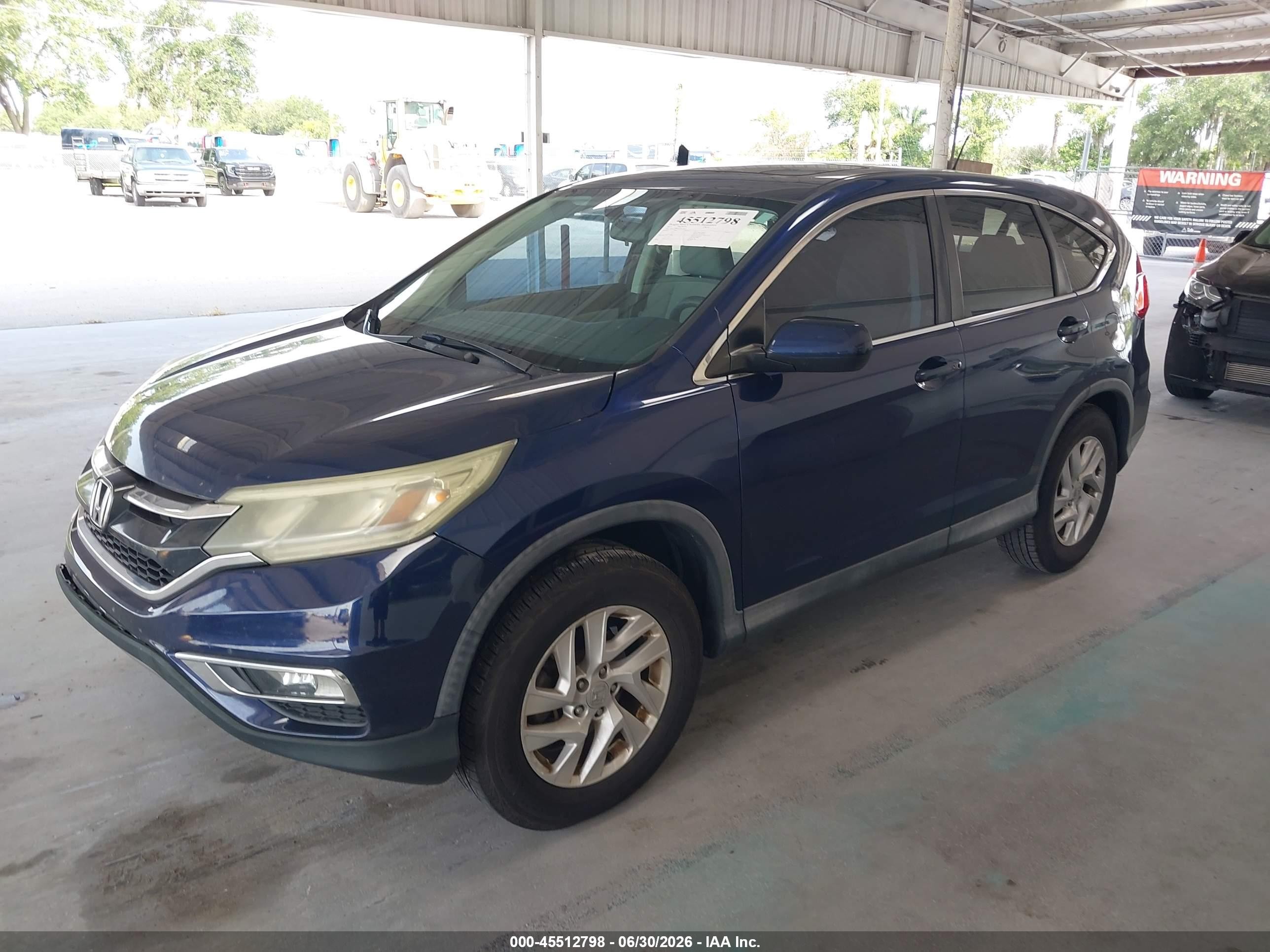 2015 Honda Cr-v Ex Blue vin: 2HKRM3H59FH520853