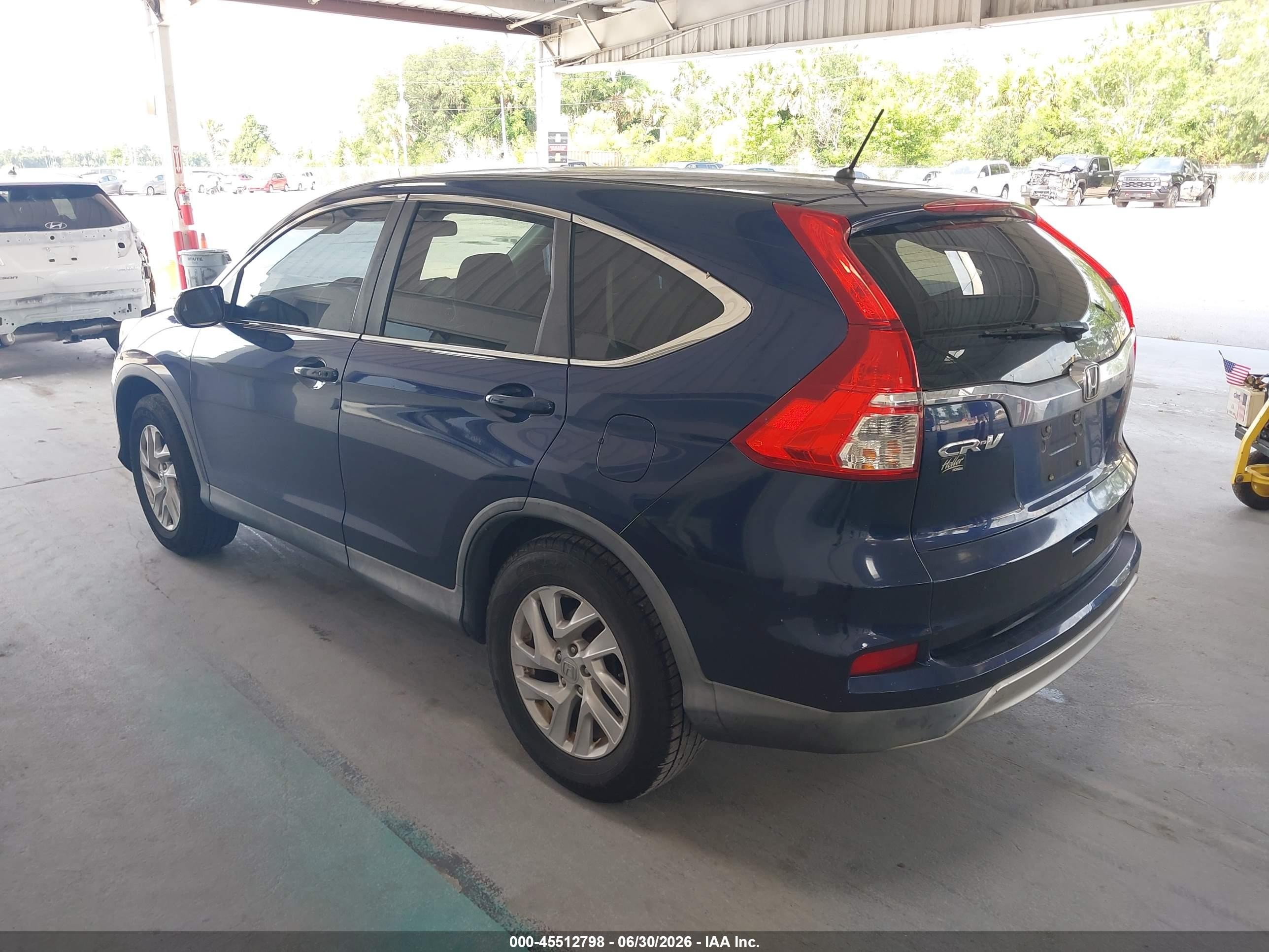 2015 Honda Cr-v Ex Blue vin: 2HKRM3H59FH520853