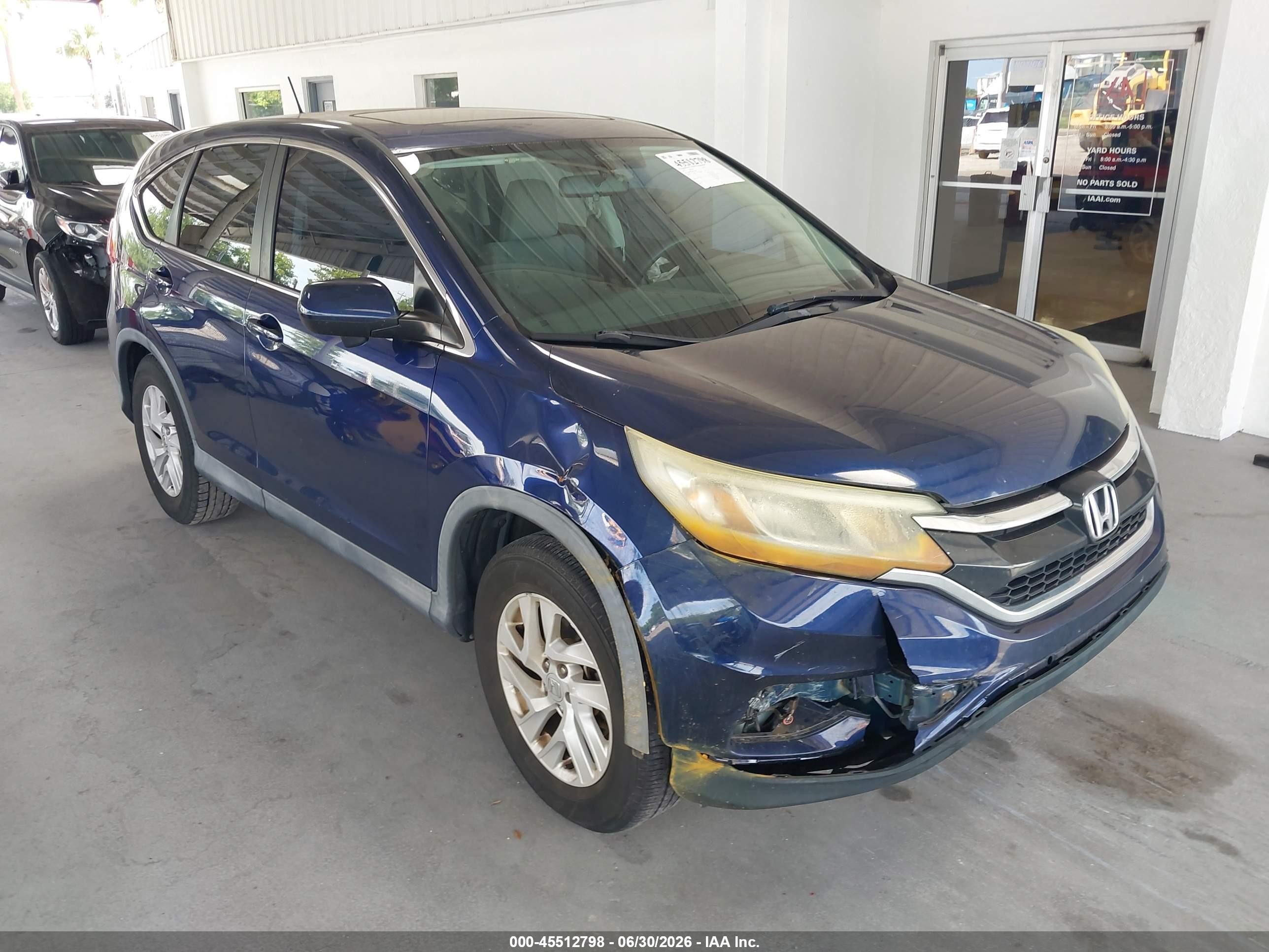 2015 Honda Cr-v Ex Blue vin: 2HKRM3H59FH520853