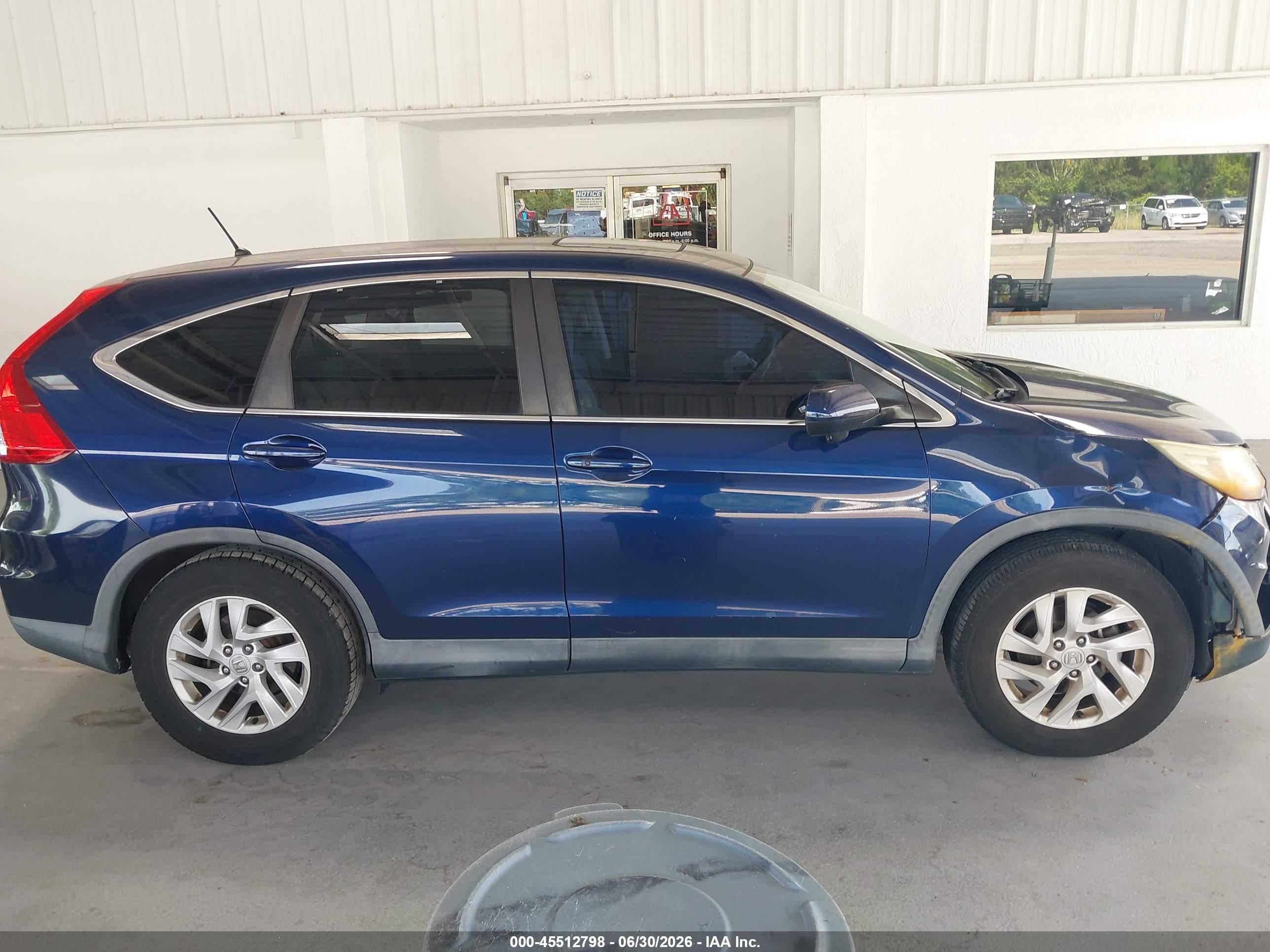 2015 Honda Cr-v Ex Blue vin: 2HKRM3H59FH520853