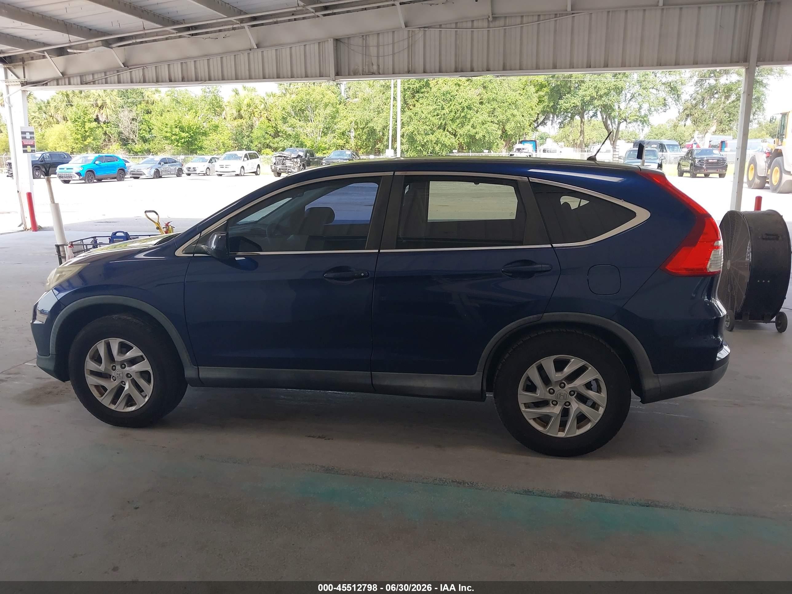2015 Honda Cr-v Ex Blue vin: 2HKRM3H59FH520853