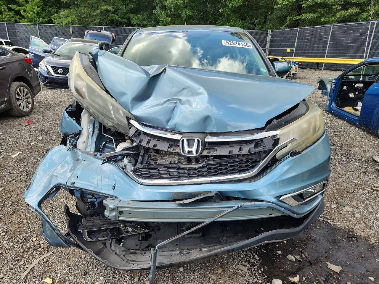 2015 Honda Cr-v Ex Blue vin: 2HKRM3H59FH546952