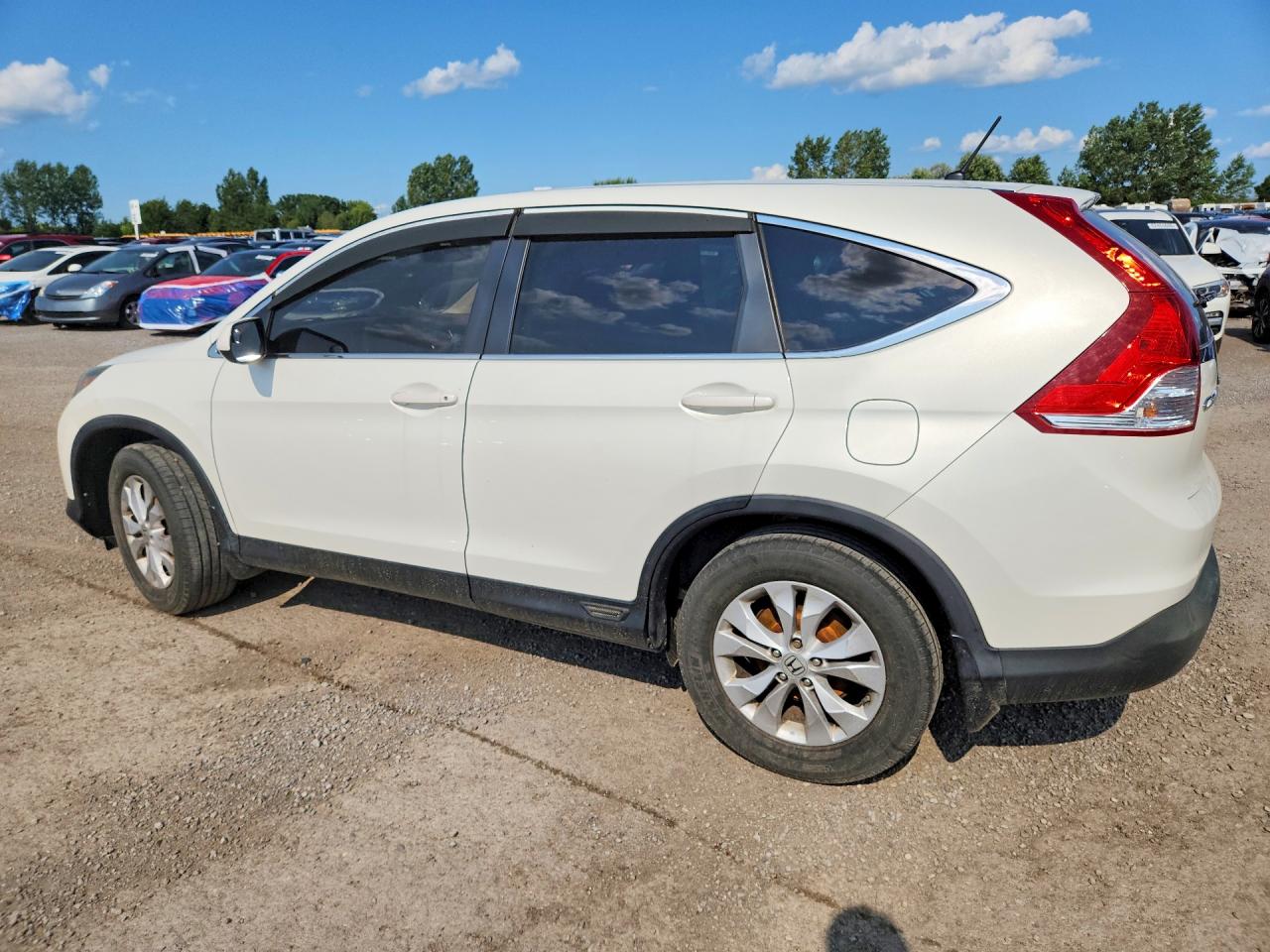 2013 Honda Cr-v Ex White vin: 2HKRM3H5XDH000805
