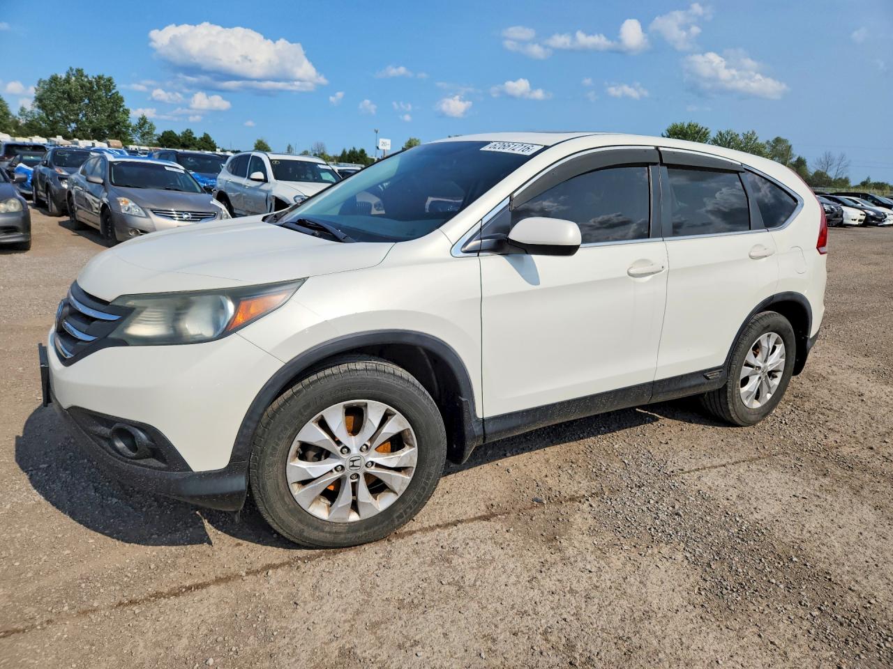 2013 Honda Cr-v Ex White vin: 2HKRM3H5XDH000805