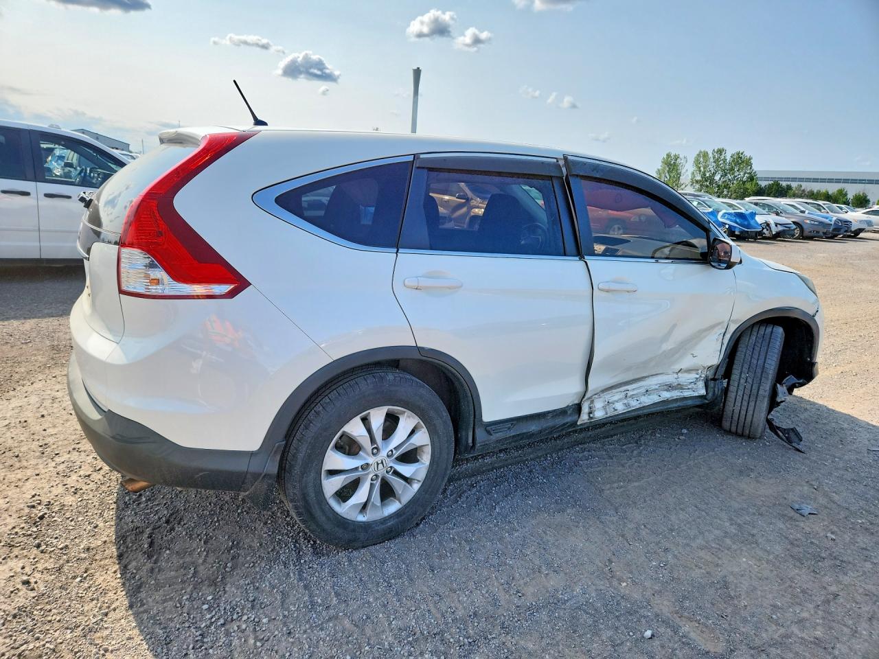 2013 Honda Cr-v Ex White vin: 2HKRM3H5XDH000805