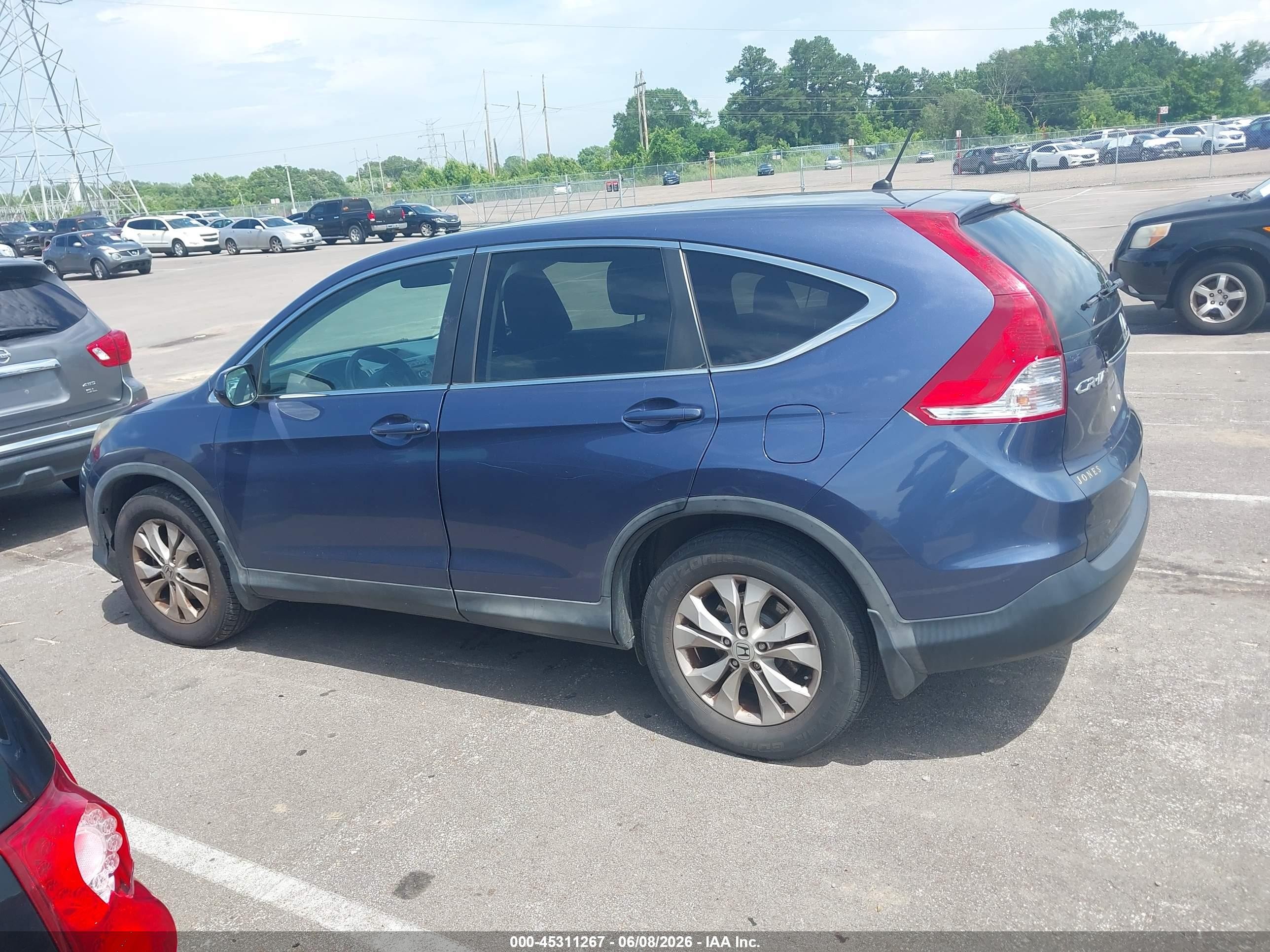 2013 Honda Cr-v Ex Blue vin: 2HKRM3H5XDH510121