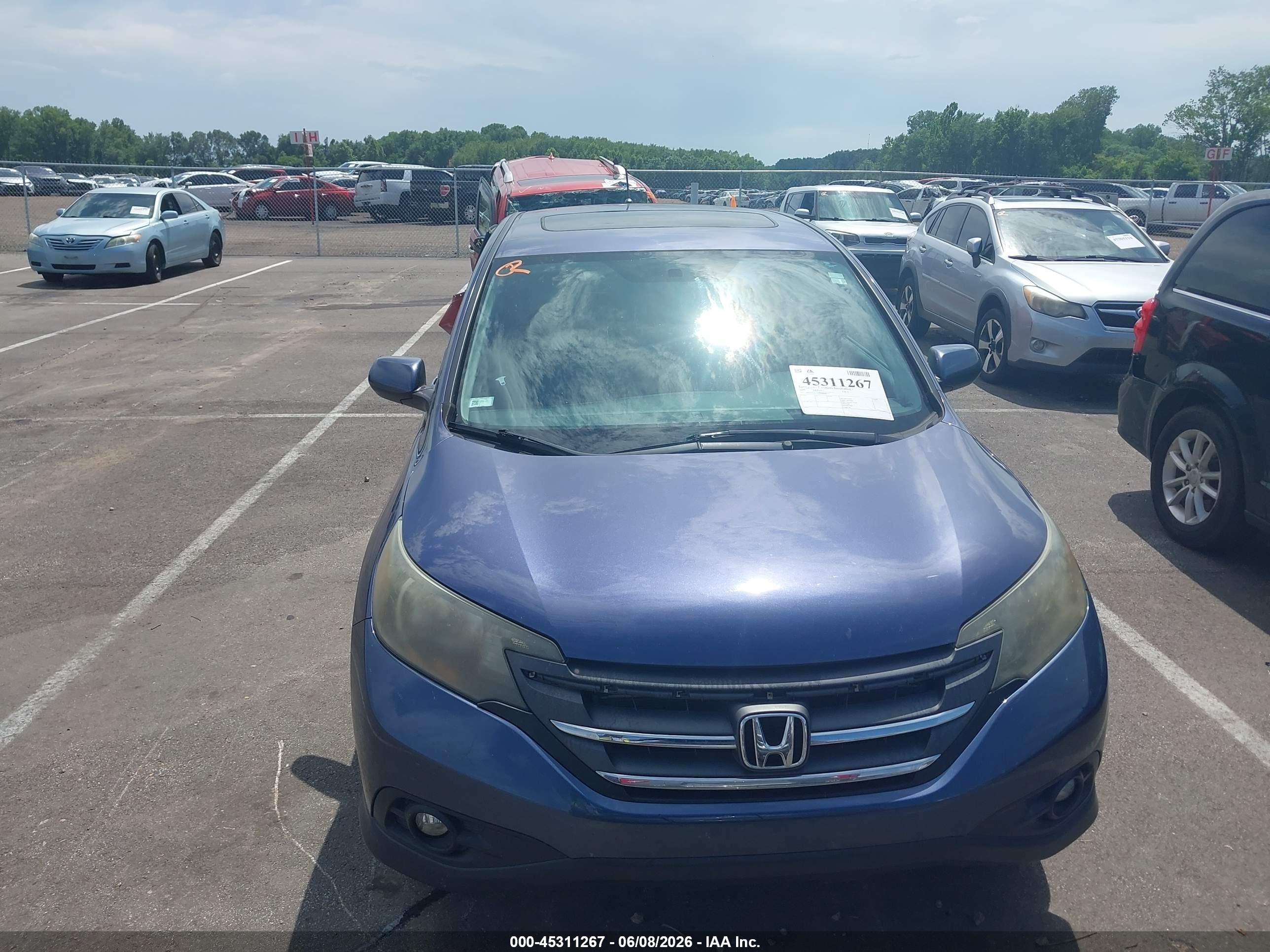 2013 Honda Cr-v Ex Blue vin: 2HKRM3H5XDH510121