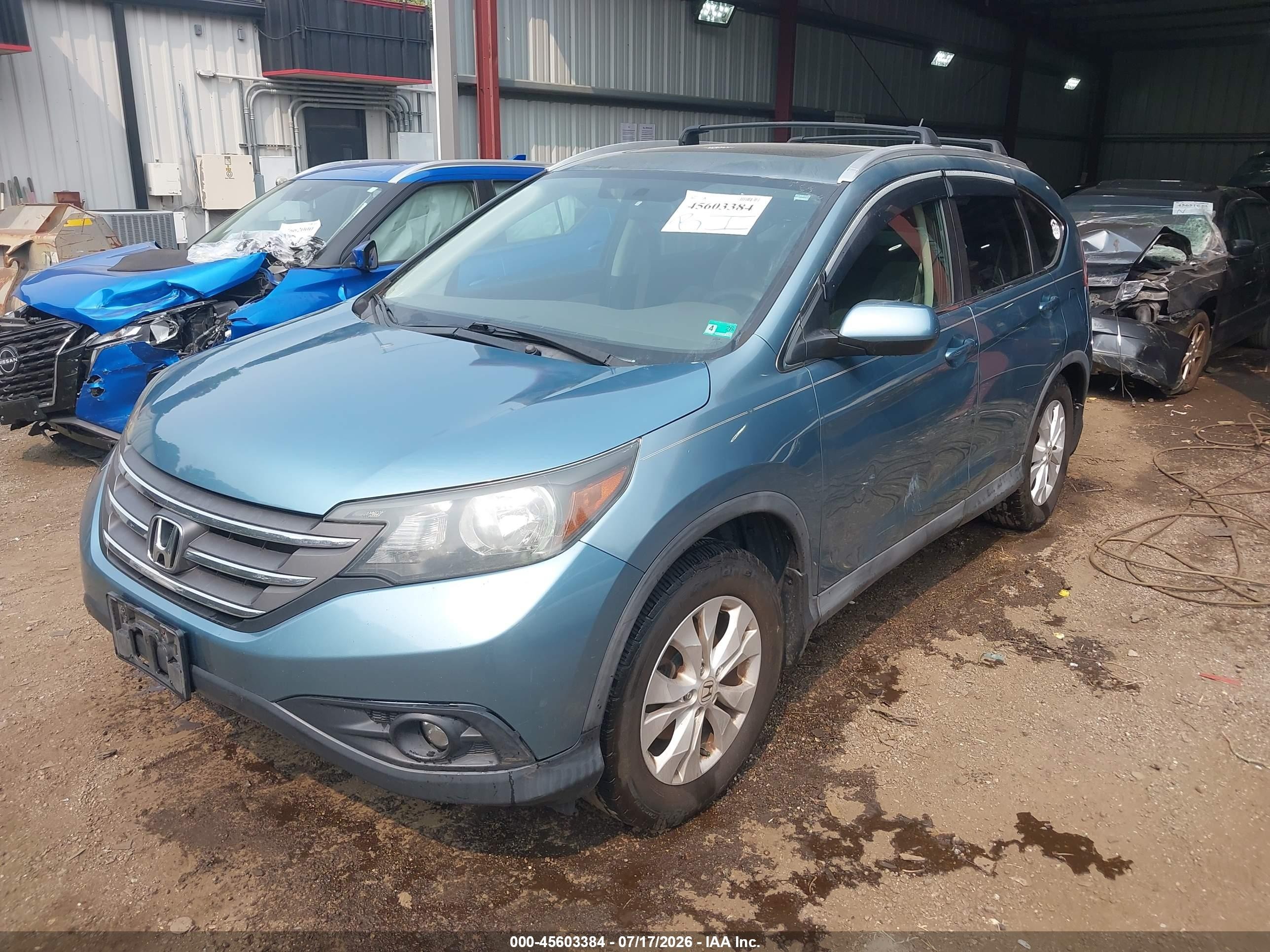 2014 Honda Cr-v Ex Blue vin: 2HKRM3H5XEH517068