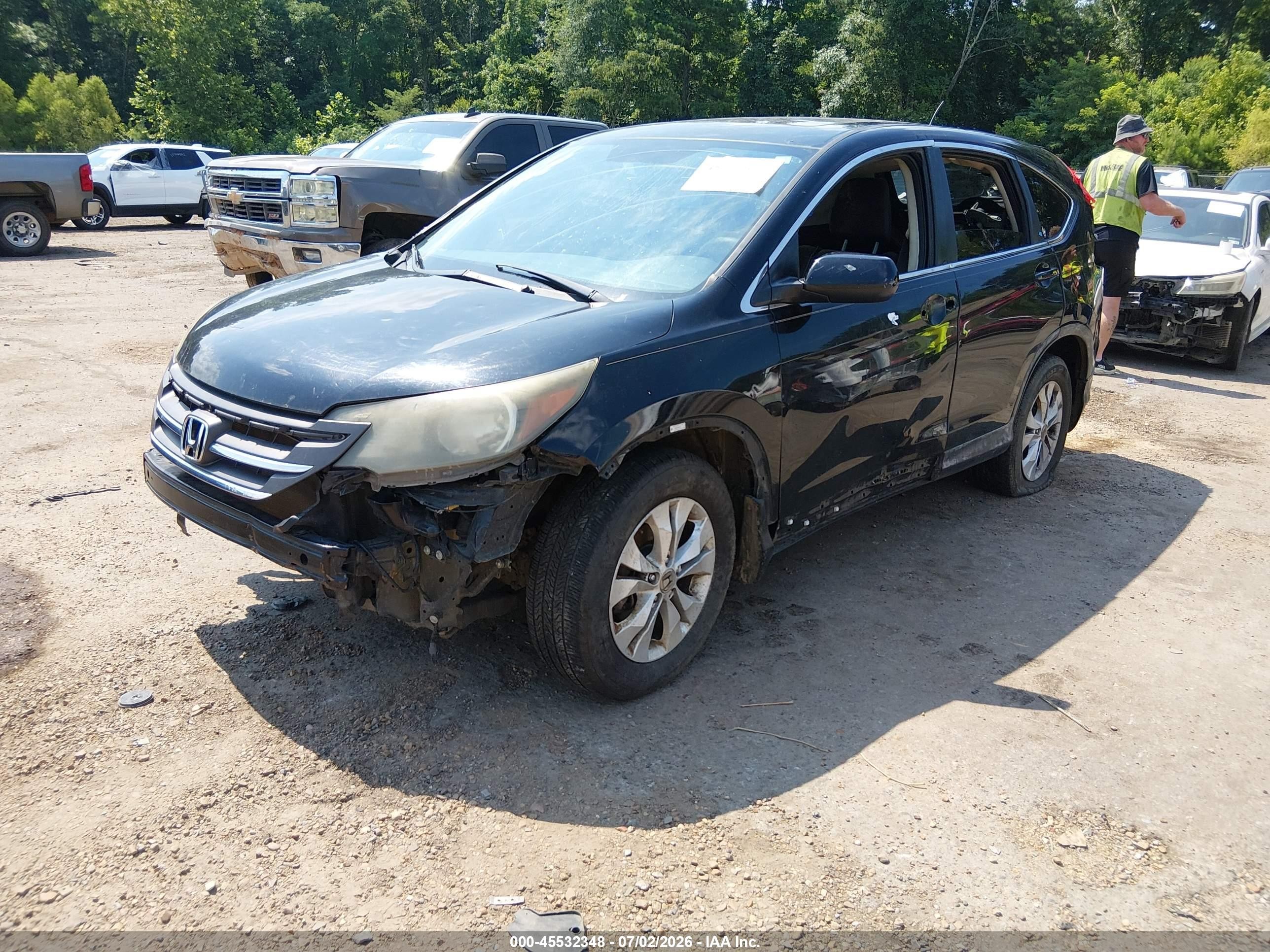 2014 Honda Cr-v Ex Black vin: 2HKRM3H5XEH537157