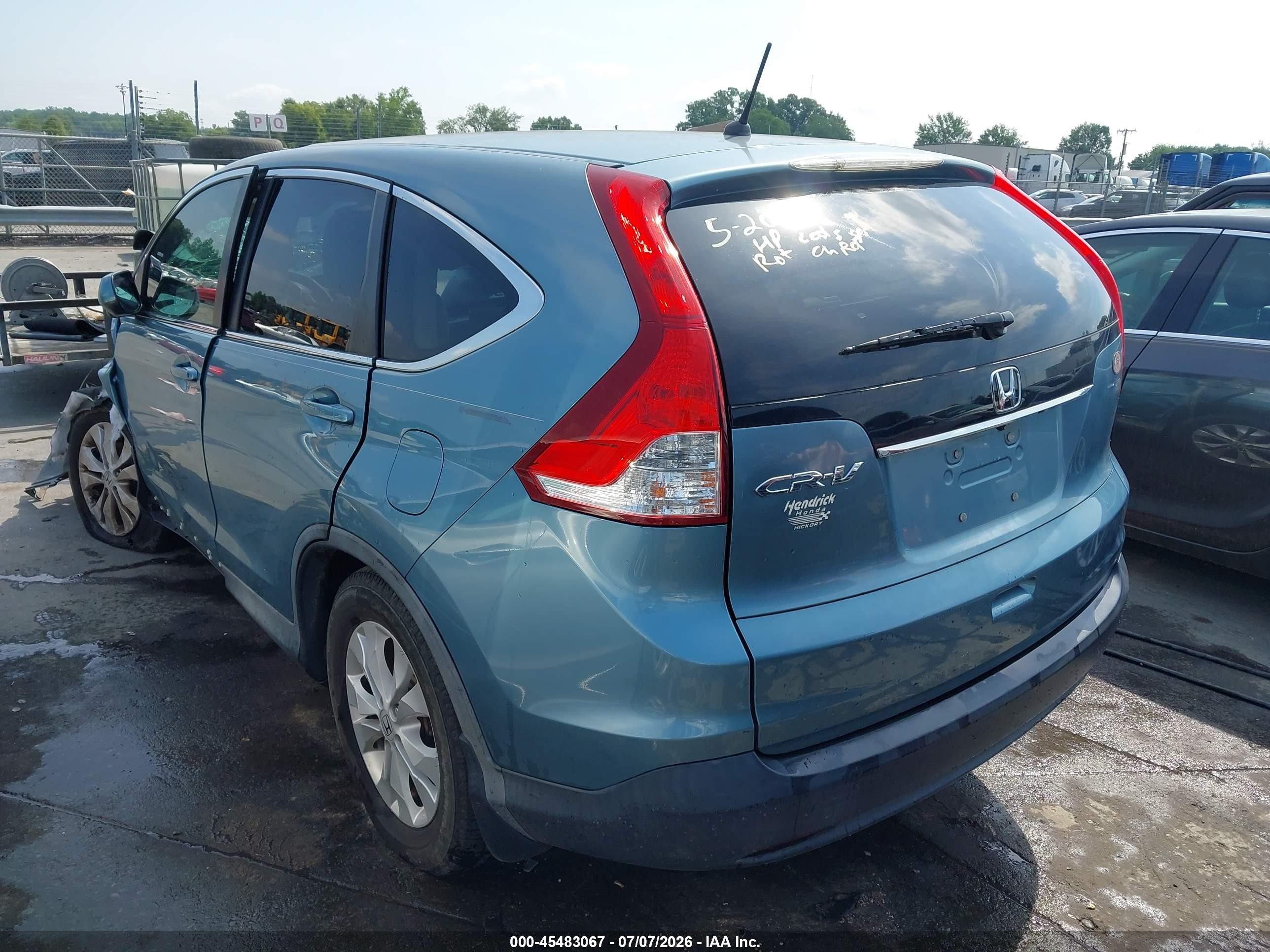 2014 Honda Cr-v Ex Teal vin: 2HKRM3H5XEH556422