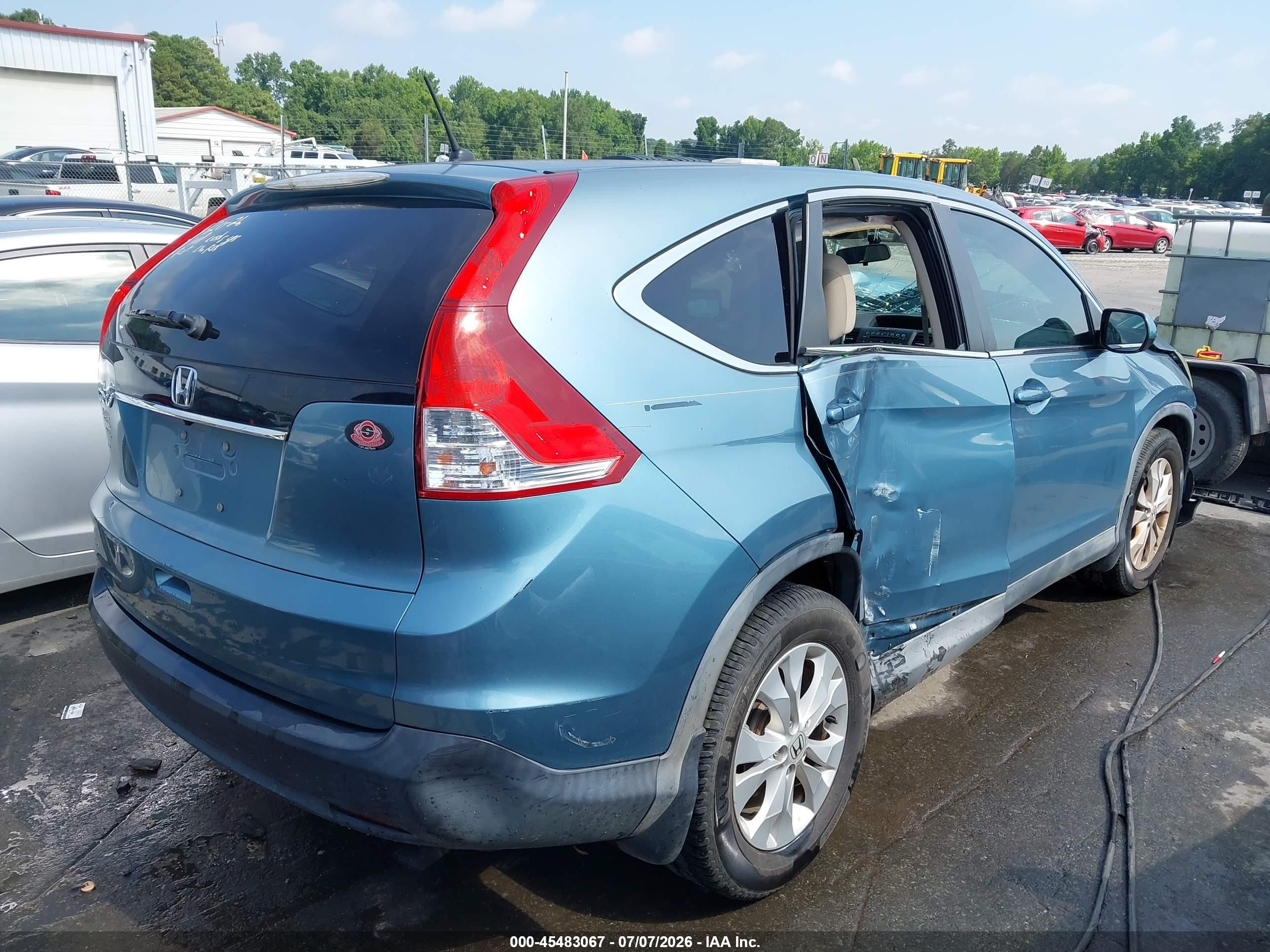2014 Honda Cr-v Ex Teal vin: 2HKRM3H5XEH556422