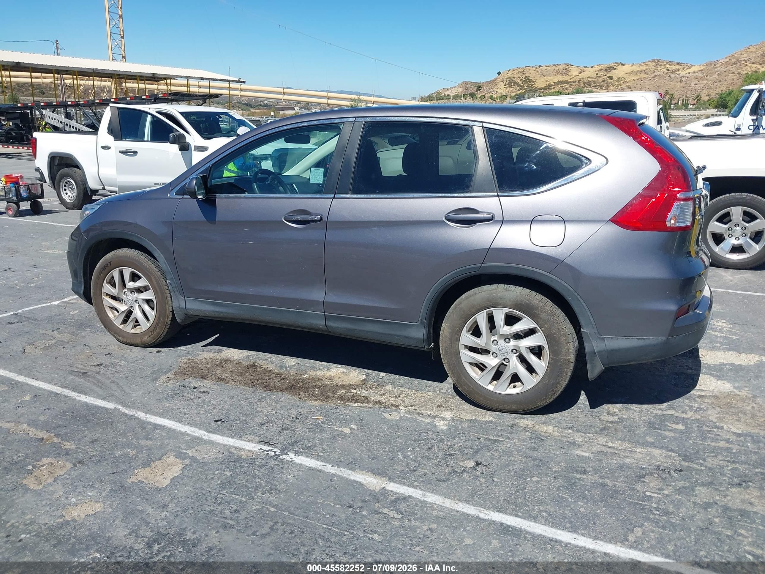 2015 Honda Cr-v Ex Gray vin: 2HKRM3H5XFH506847