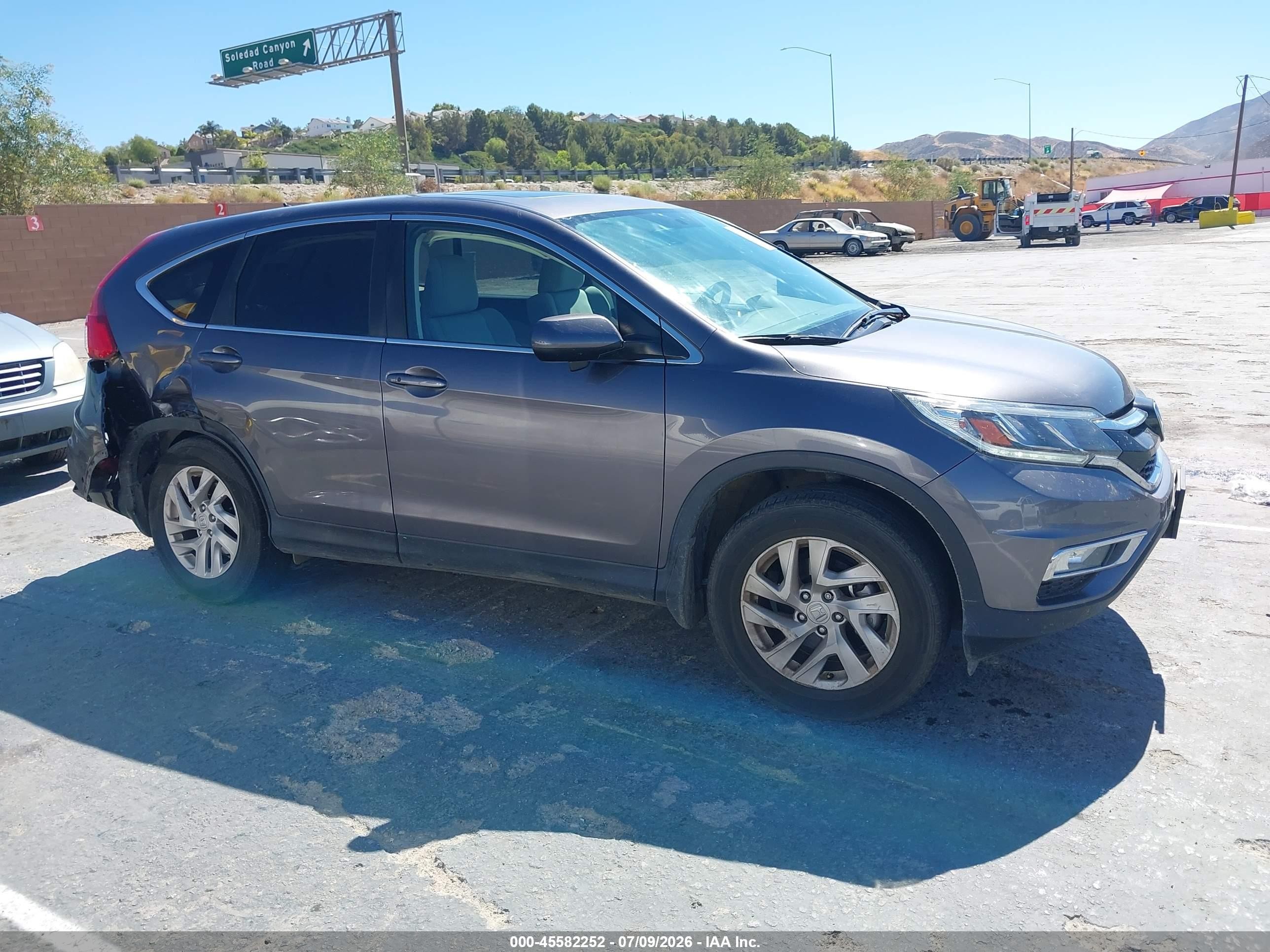 2015 Honda Cr-v Ex Gray vin: 2HKRM3H5XFH506847