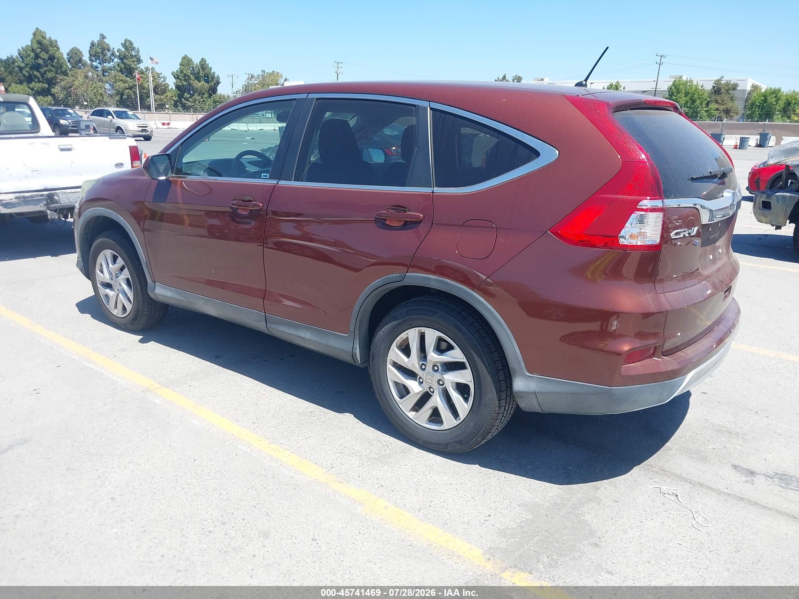 2015 Honda Cr-v Ex Burgundy vin: 2HKRM3H5XFH507853