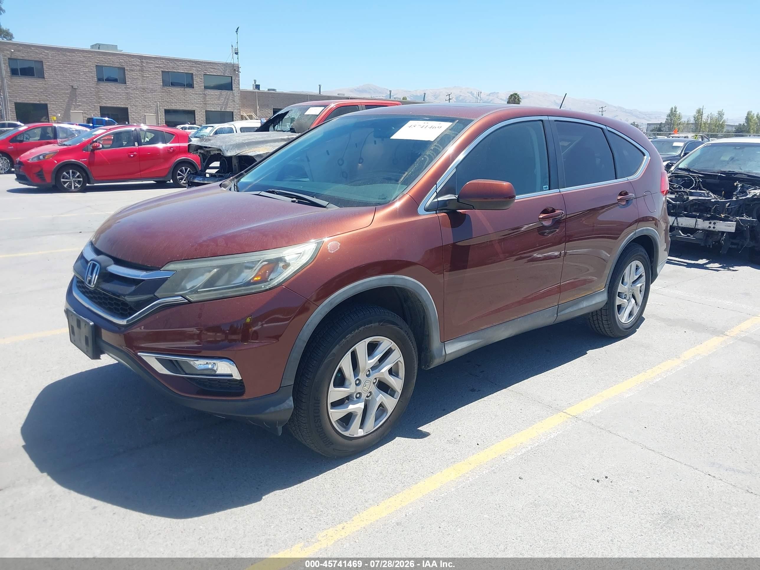 2015 Honda Cr-v Ex Burgundy vin: 2HKRM3H5XFH507853